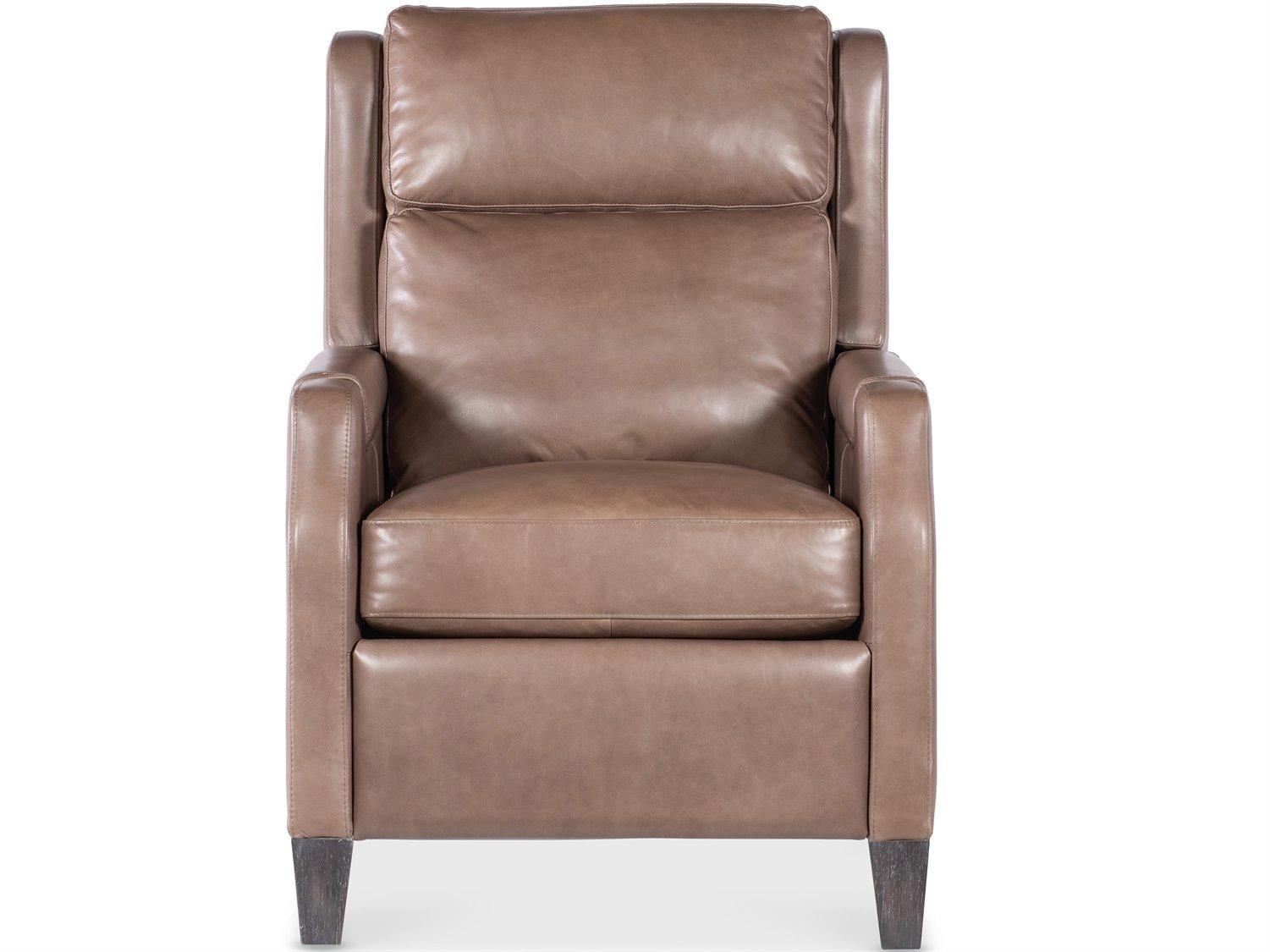 Hooker Furniture Rc Nelson Dark Wood Brown Leather Recliner