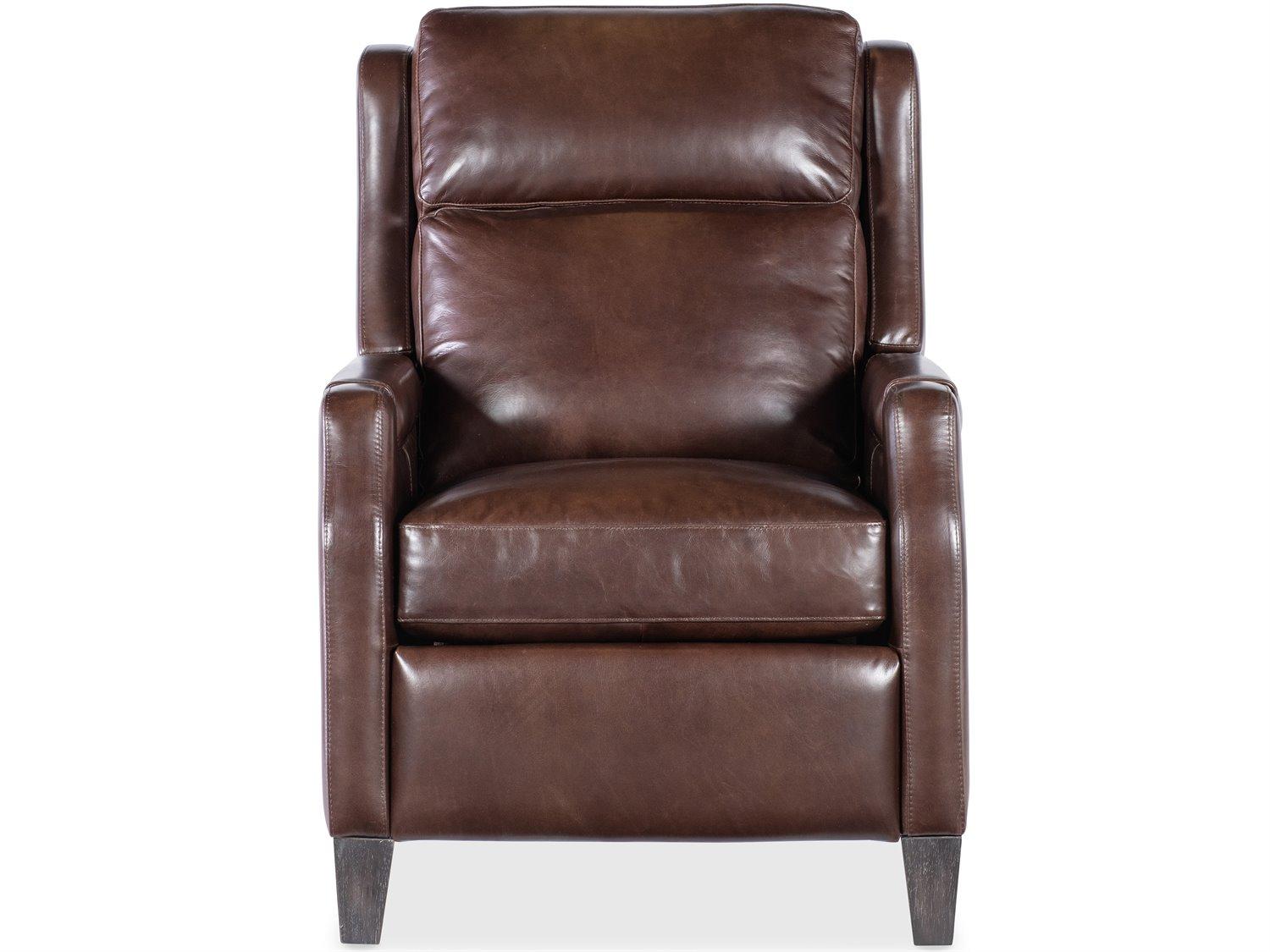 Hooker Furniture Rc Nelson Dark Wood Brown Leather Recliner