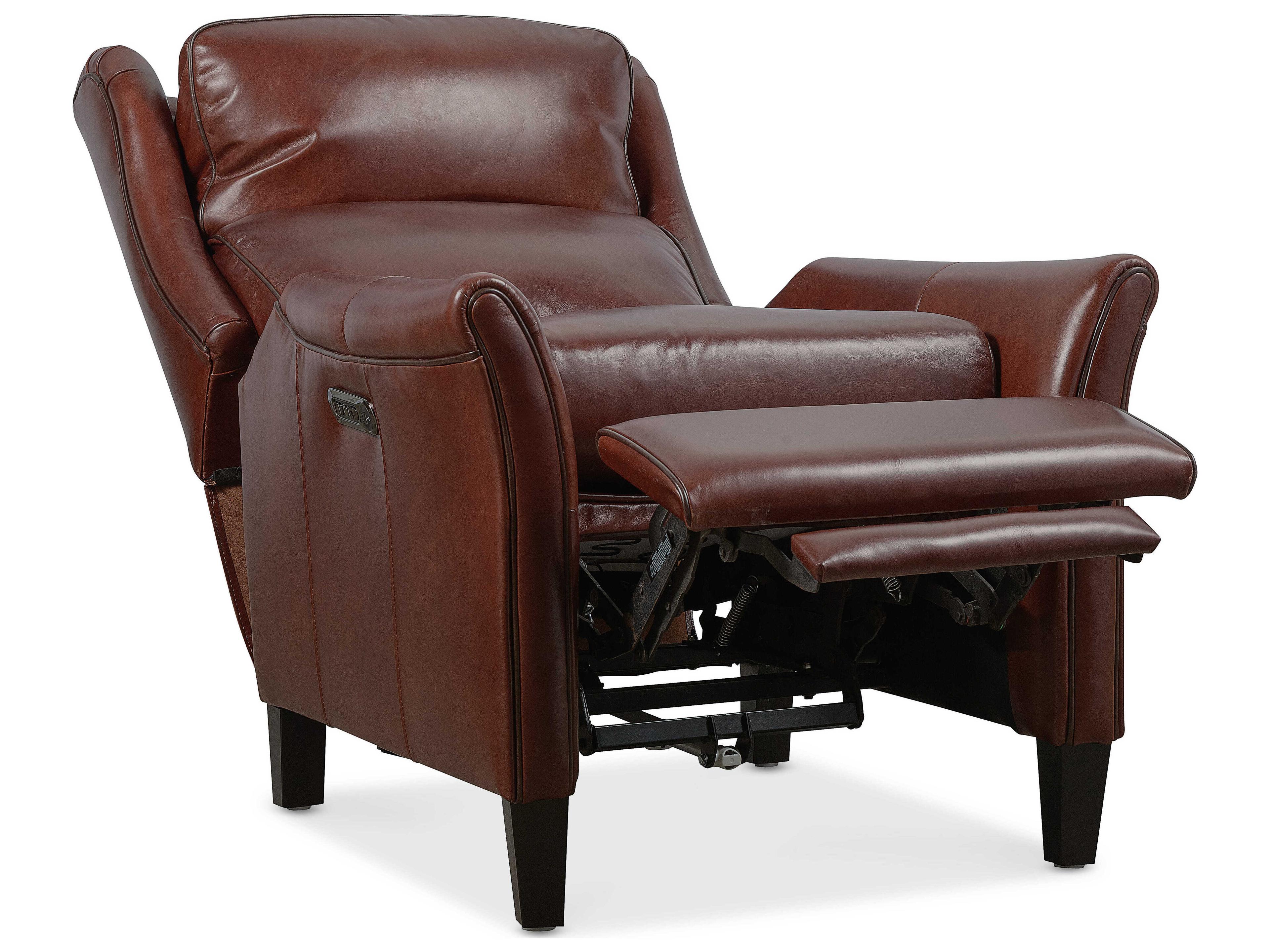 Hooker Furniture Rc Dark Espresso Wood Leg Red Leather Recliner