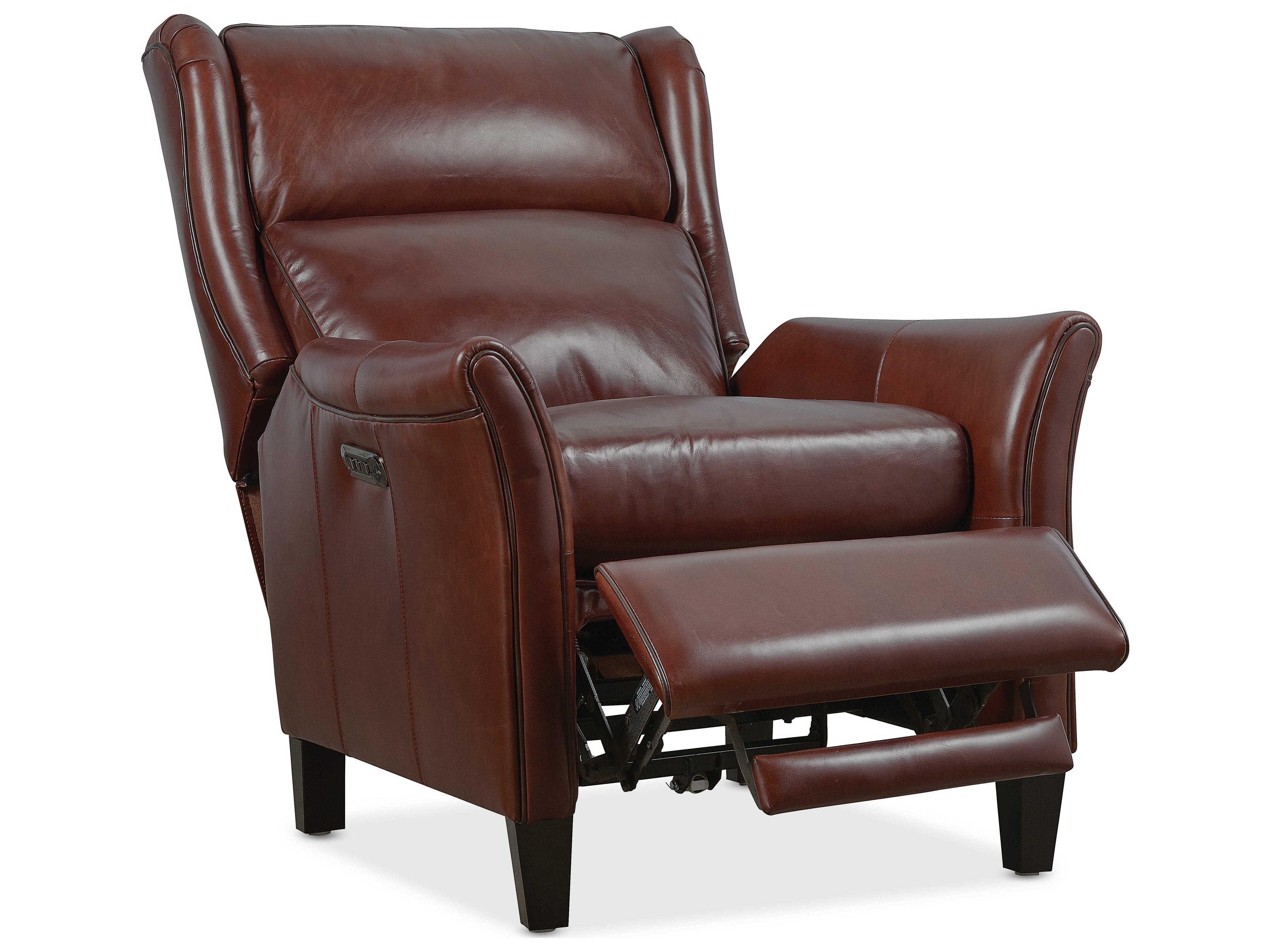 Hooker Furniture Rc Dark Espresso Wood Leg Red Leather Recliner