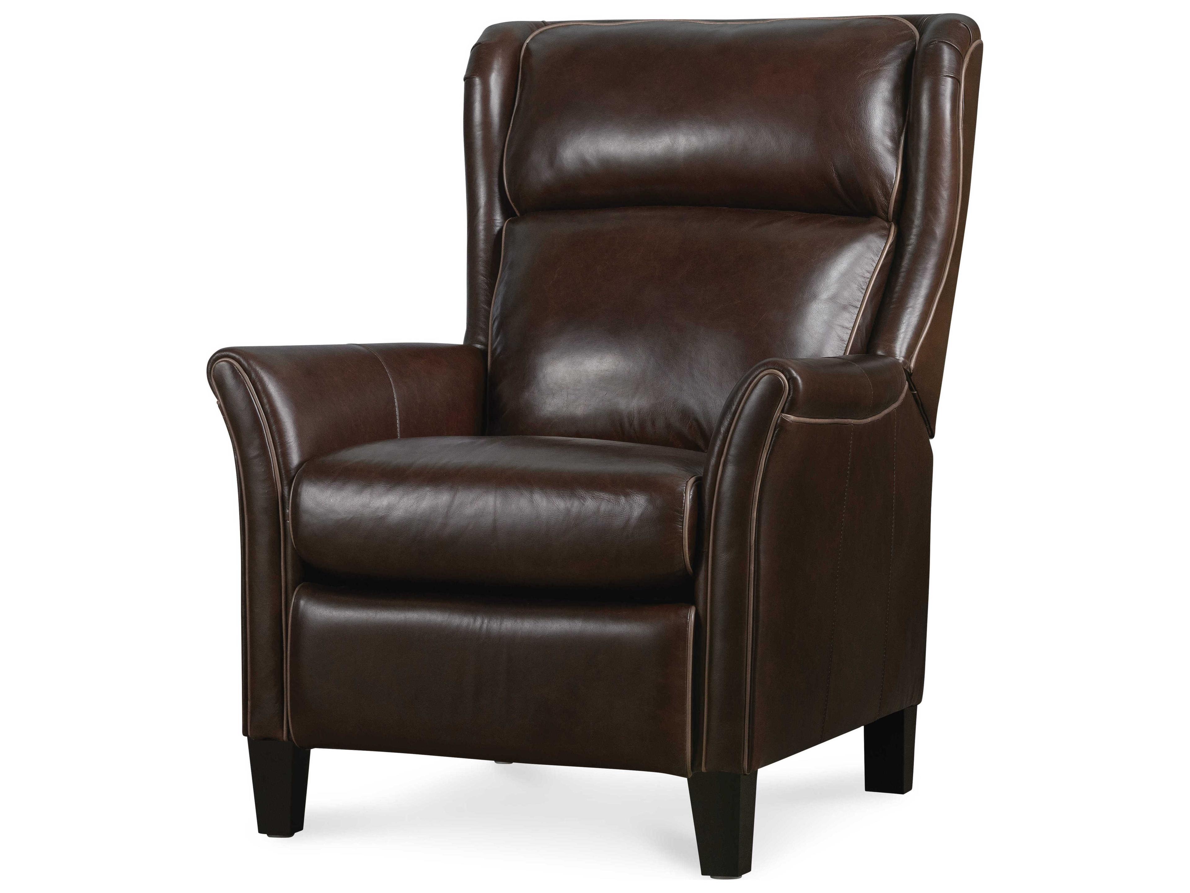 Hooker Furniture Rc Dark Espresso Wood Leg Brown Leather Recliner