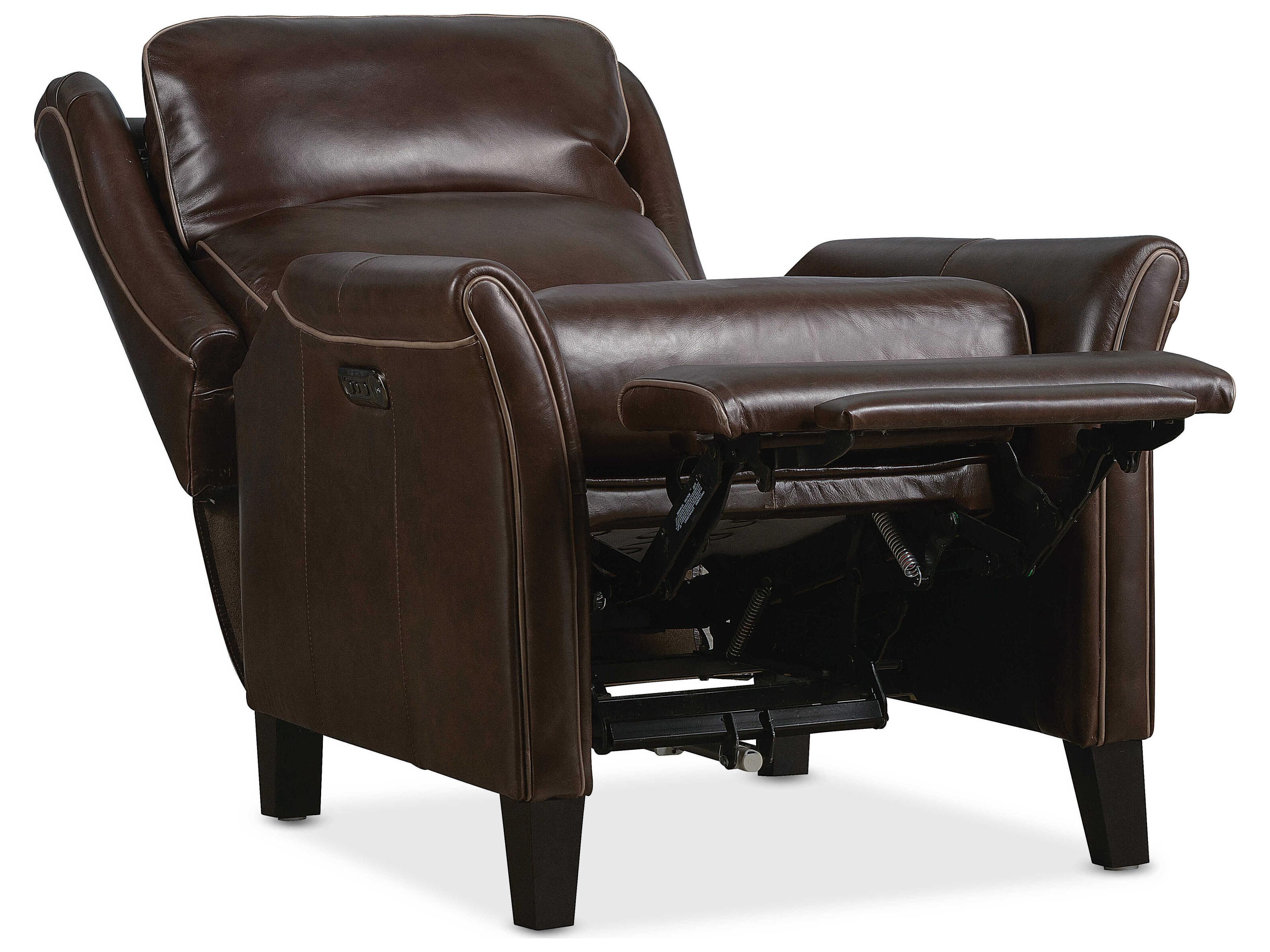 Hooker Furniture Rc Dark Espresso Wood Leg Brown Leather Recliner