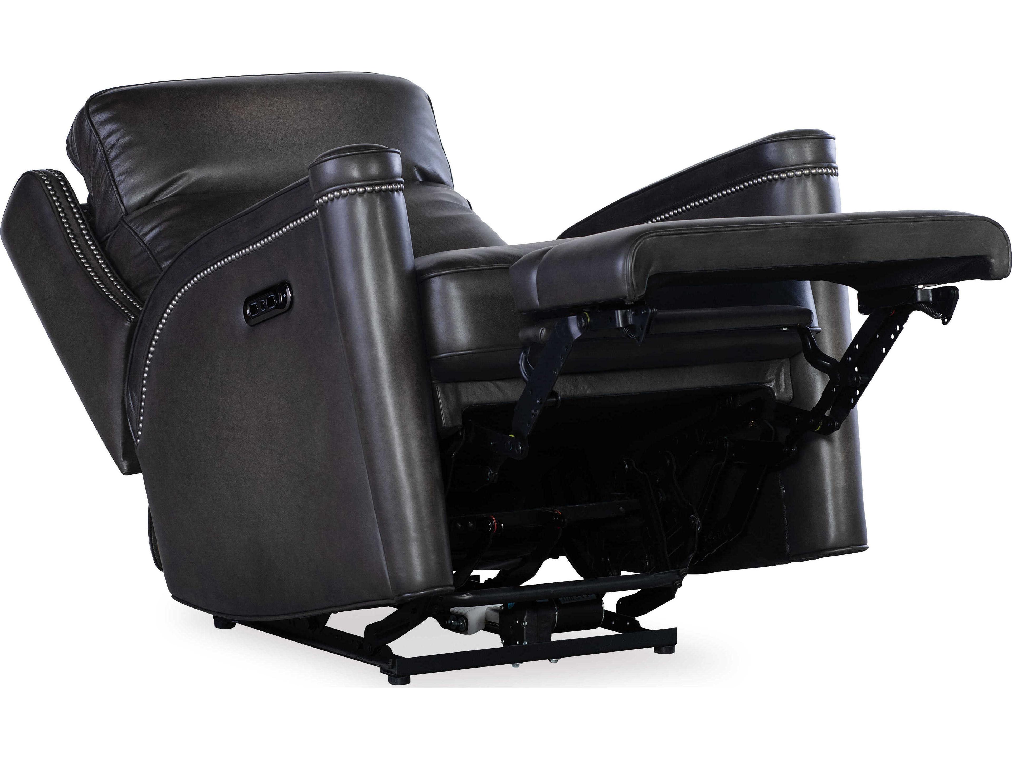 Hooker Furniture Ss Hamilton Gray Leather Recliner