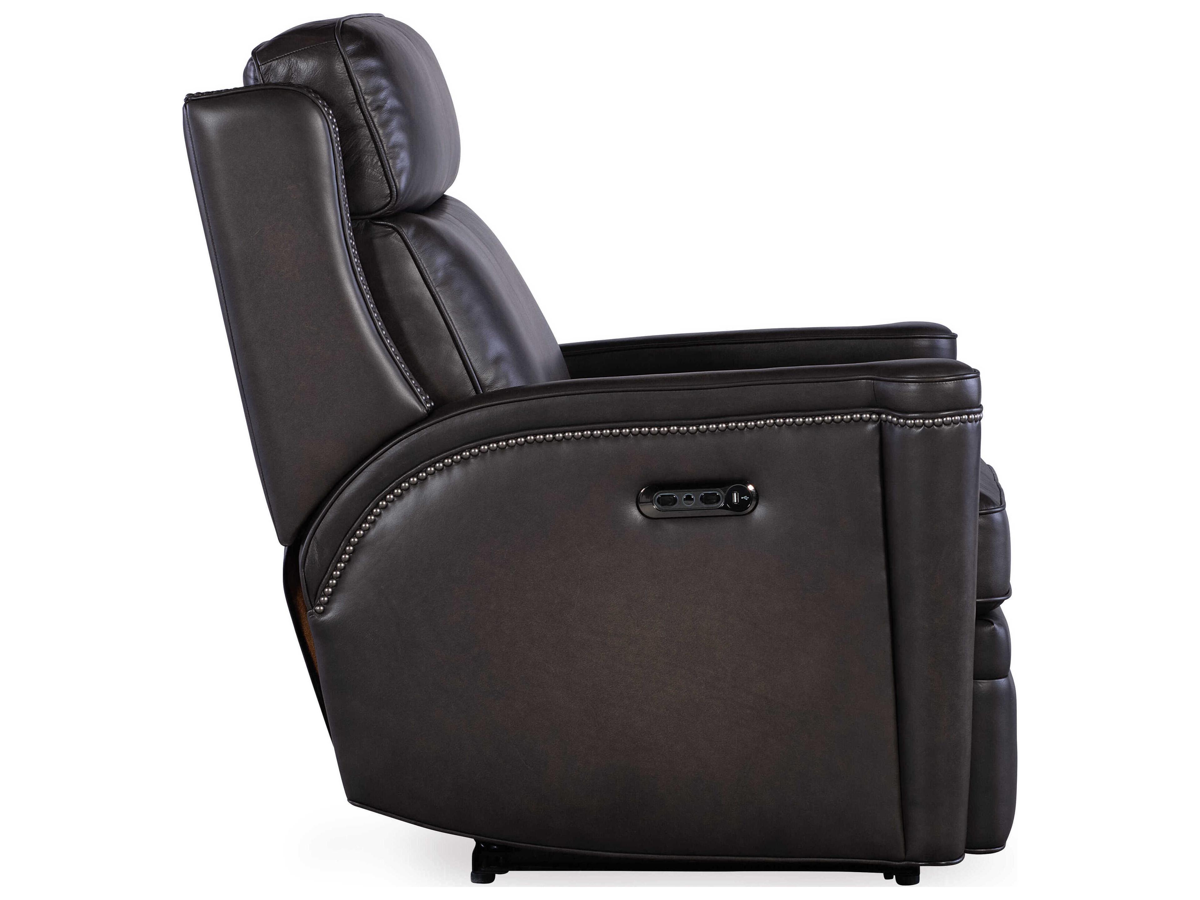 Hooker Furniture Ss Hamilton Gray Leather Recliner