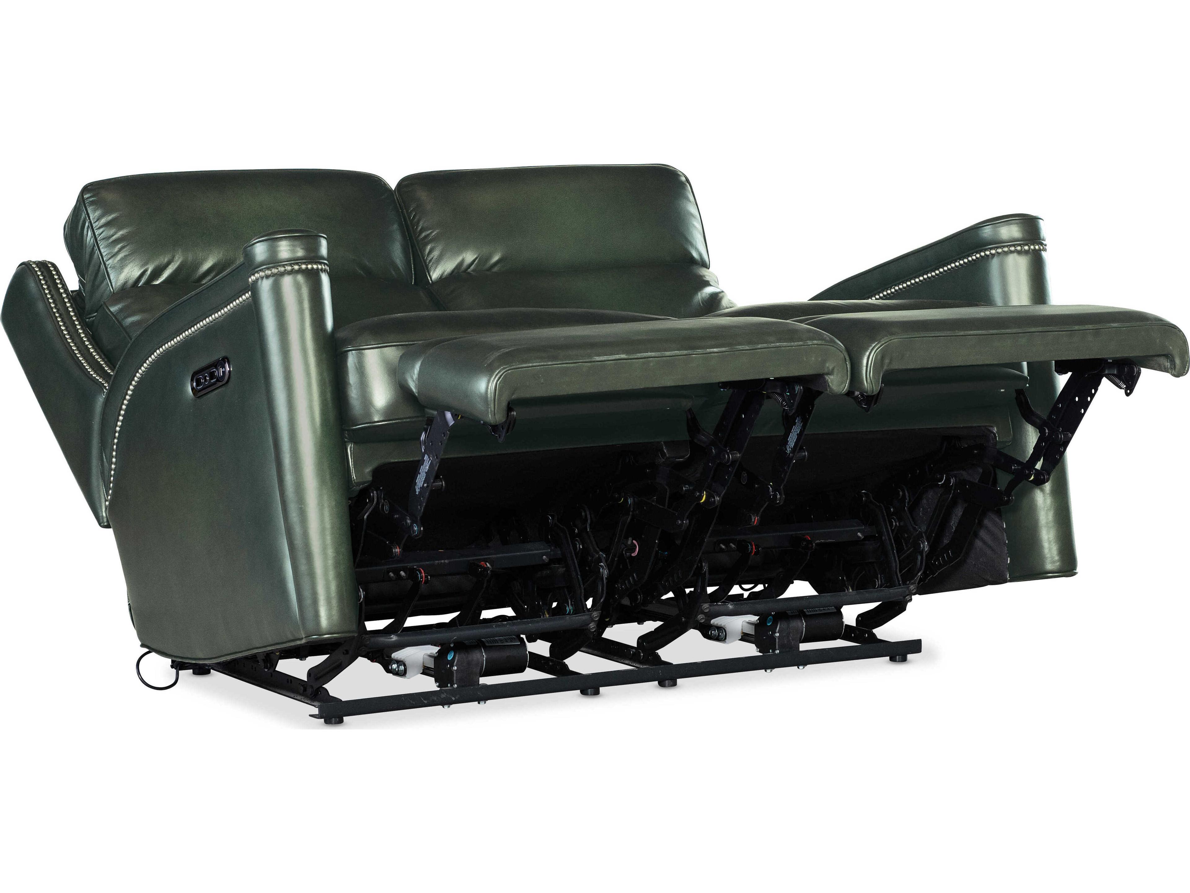 Hooker Furniture Ss Hamilton Green Leather Loveseat