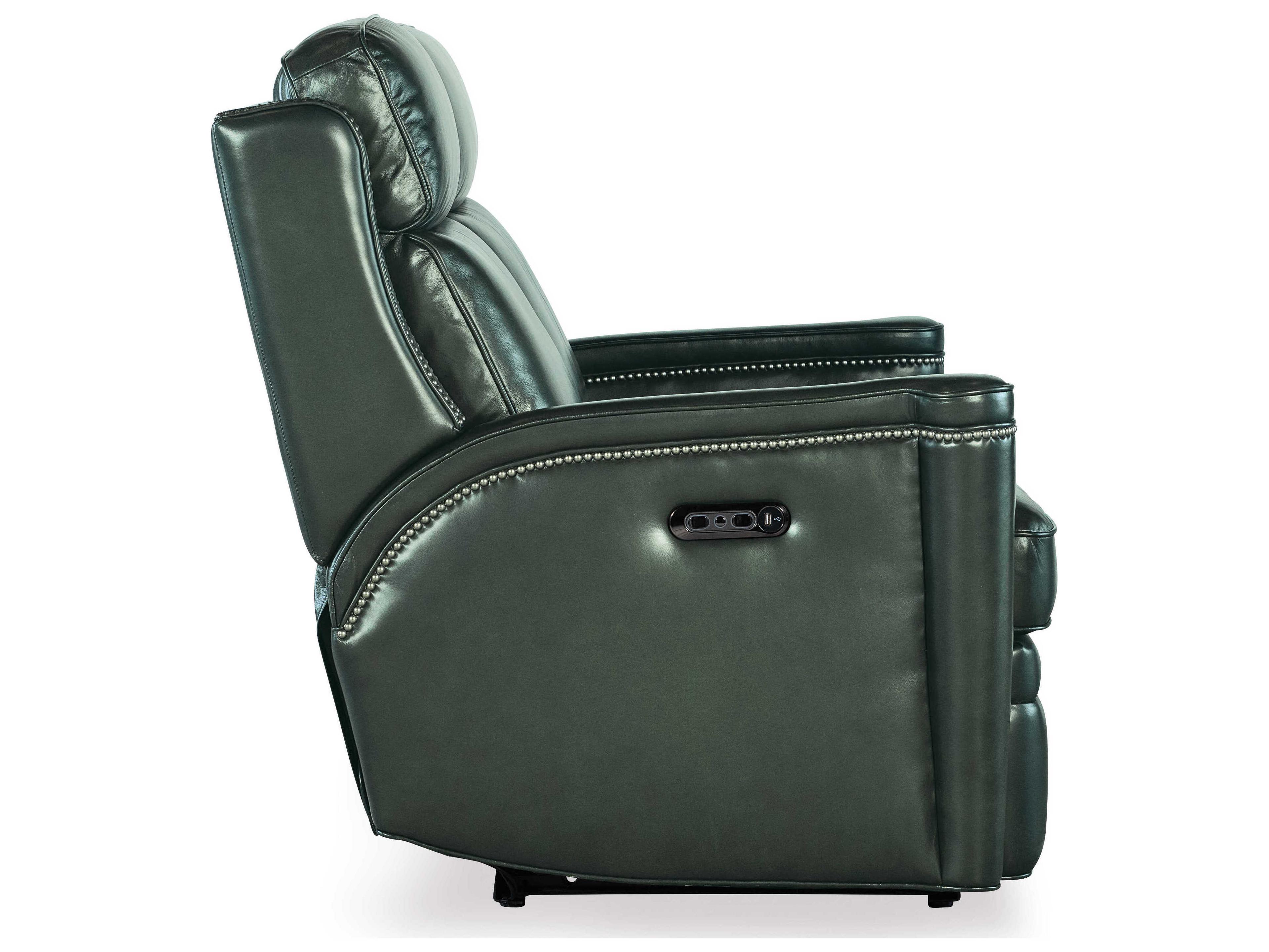 Hooker Furniture Ss Hamilton Green Leather Loveseat