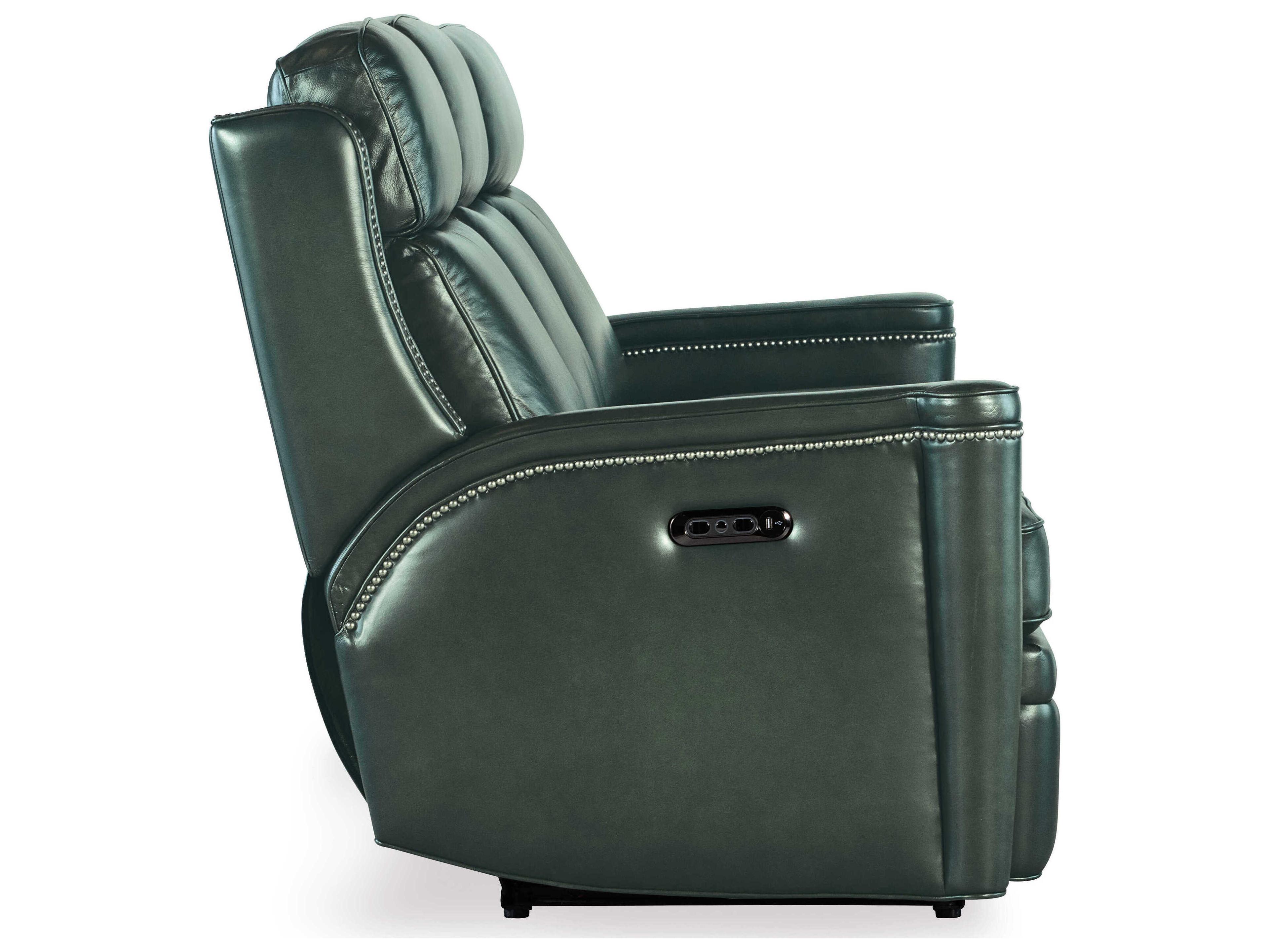 Hooker Furniture Ss Hamilton Green Leather Sofa