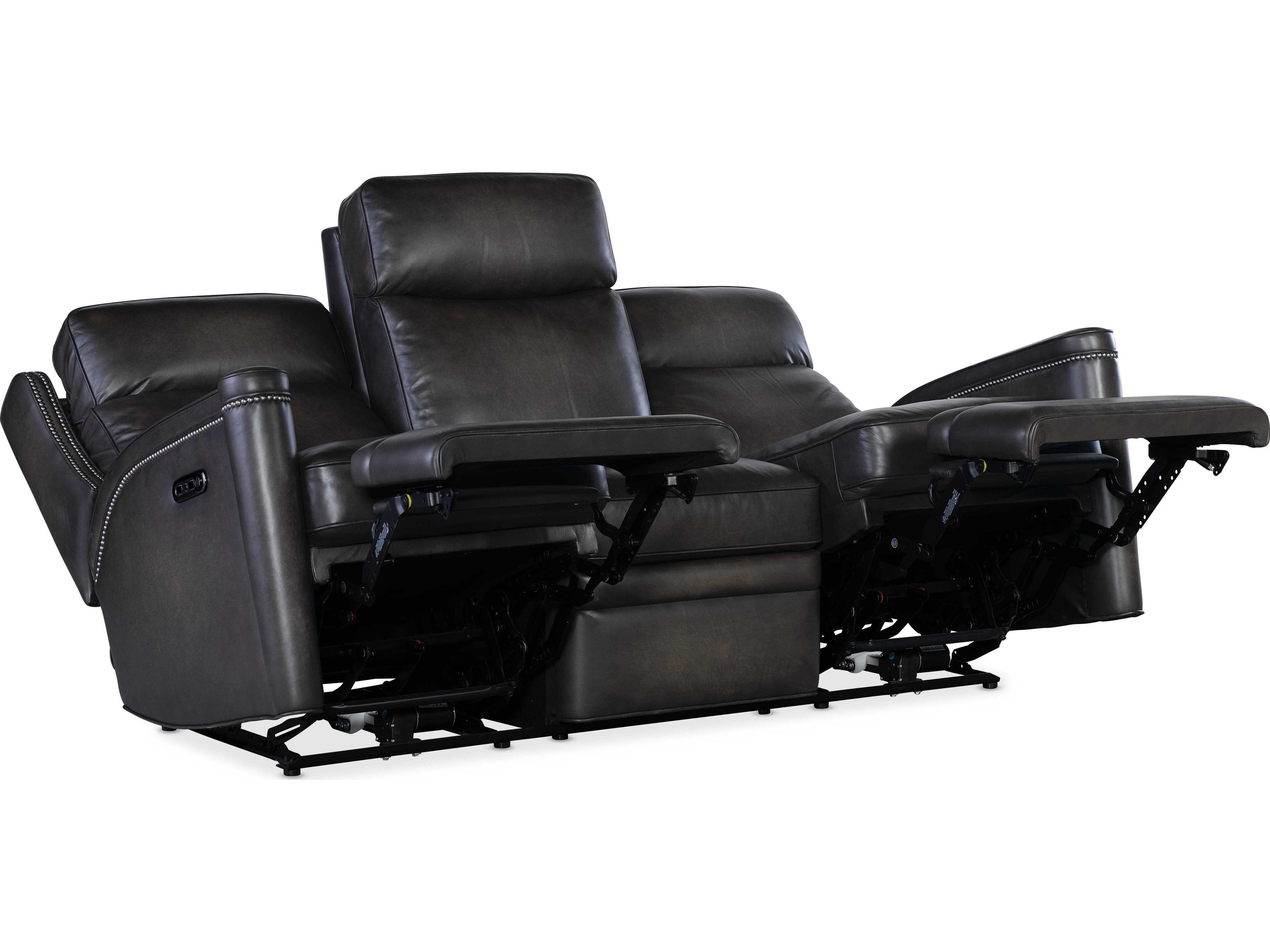 Hooker Furniture Ss Hamilton Gray Leather Sofa