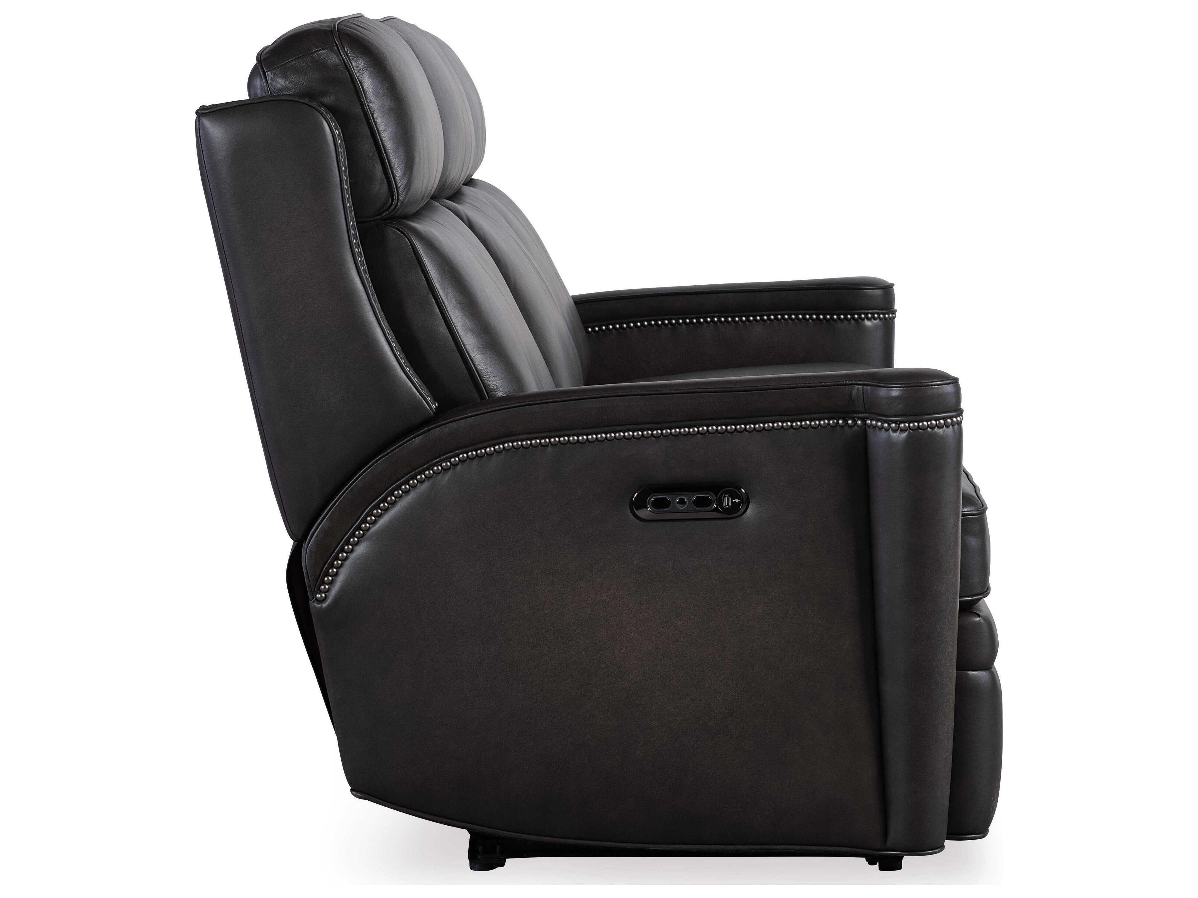 Hooker Furniture Ss Hamilton Gray Leather Sofa