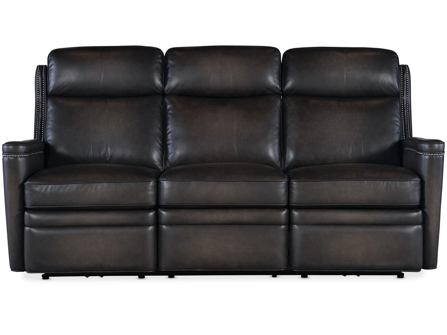 Hooker Furniture Ss Hamilton Gray Leather Sofa