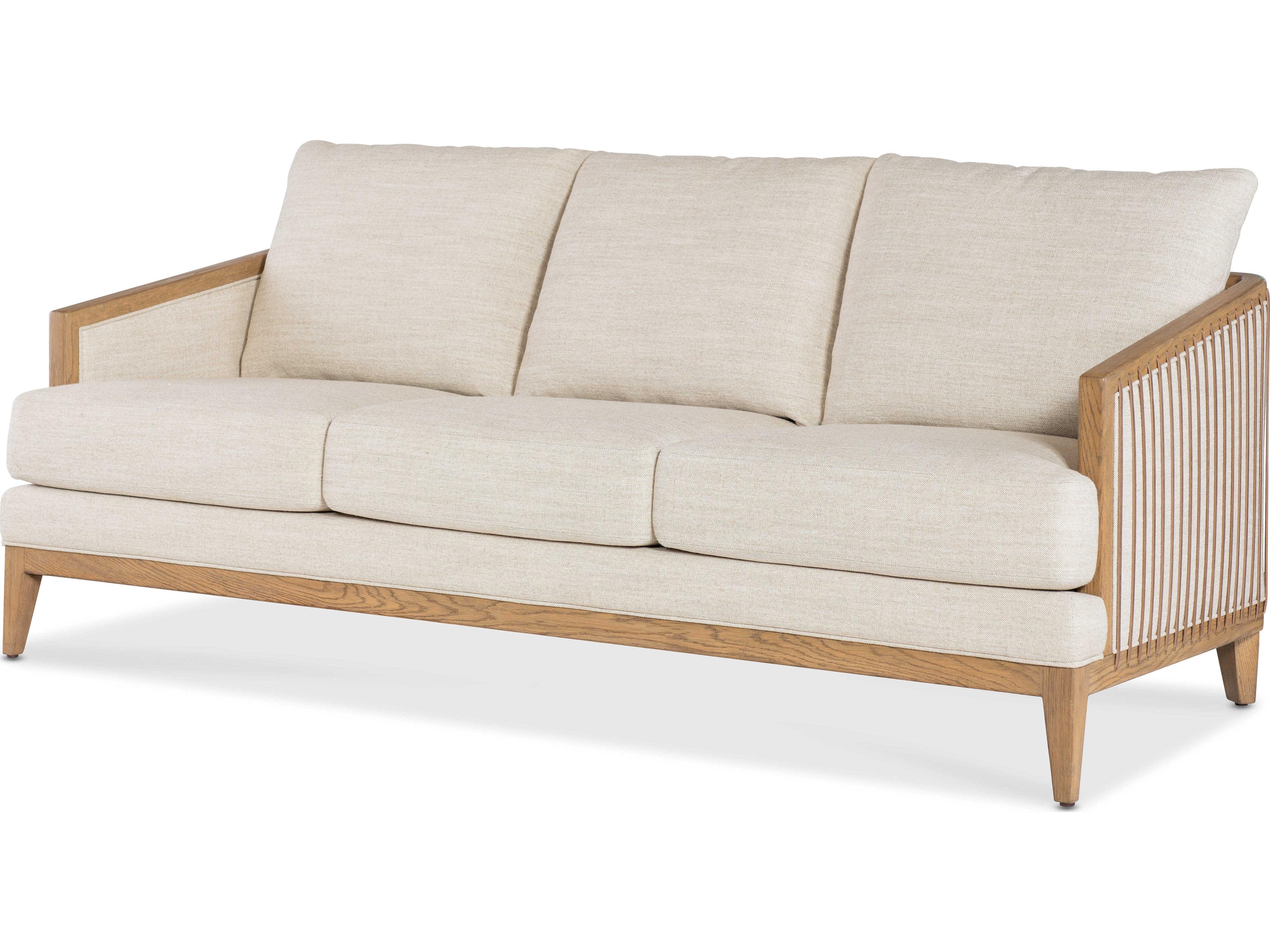 Hooker Furniture Ss Decorative Oak Frame In Cashew Beige Upholstered Sofa