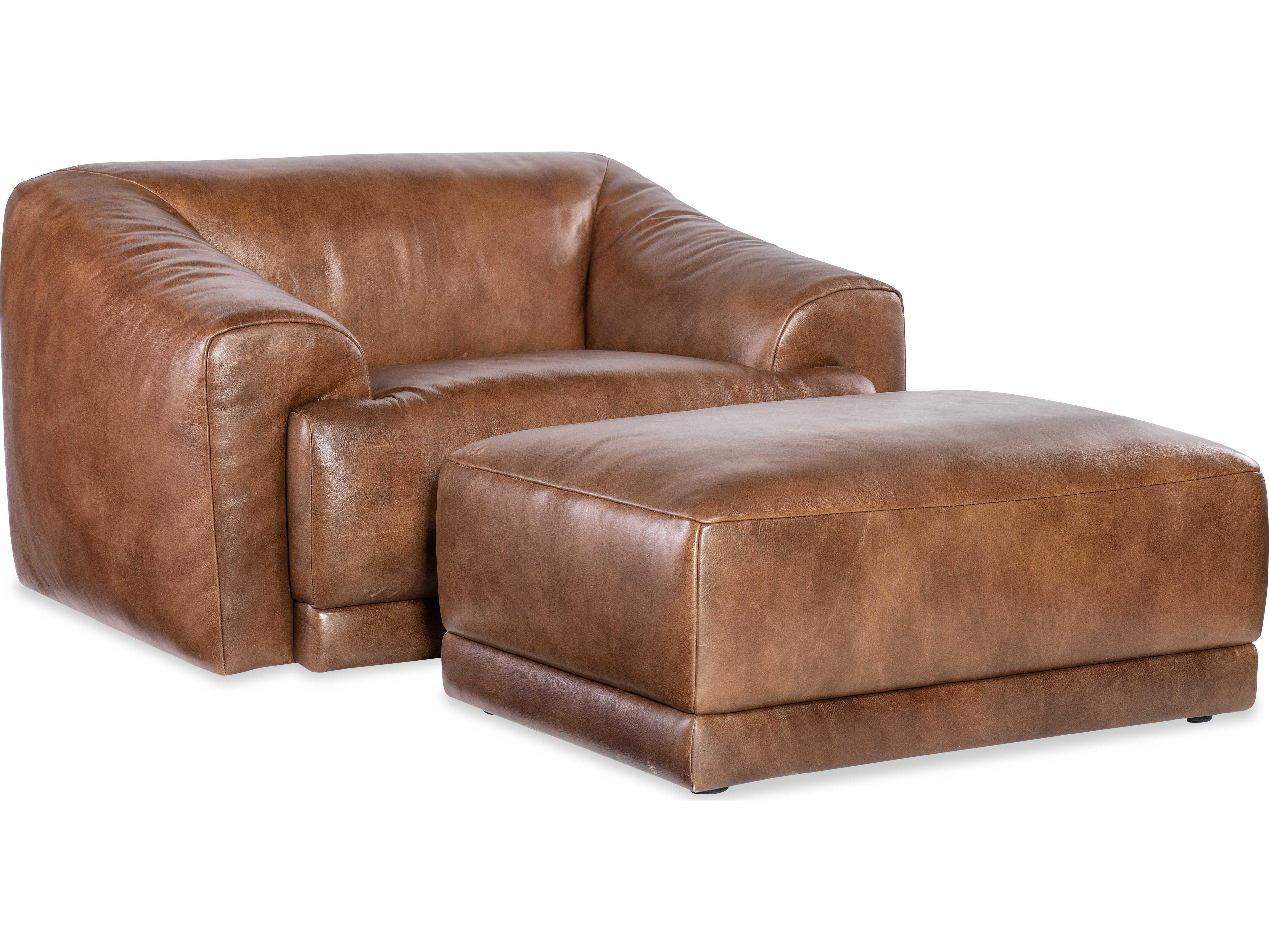 Luxecor Heritage Fleetwood Brown Leather Accent Chair