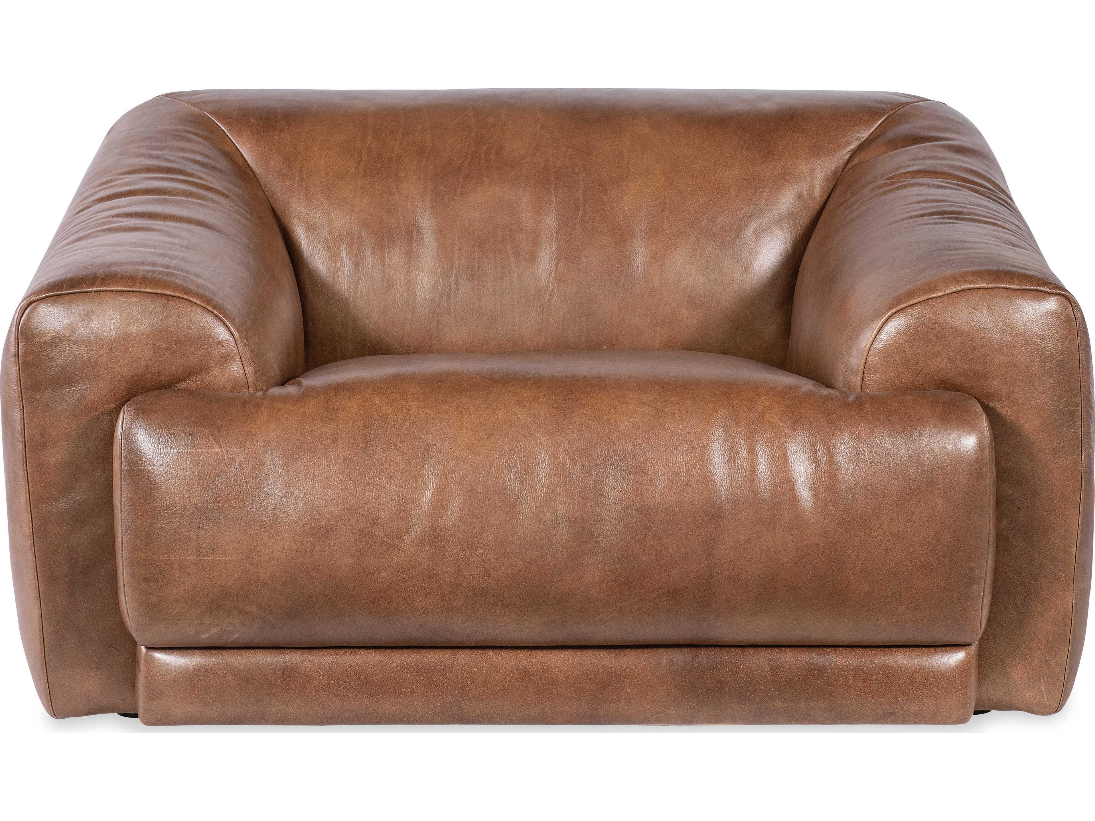 Luxecor Heritage Fleetwood Brown Leather Accent Chair
