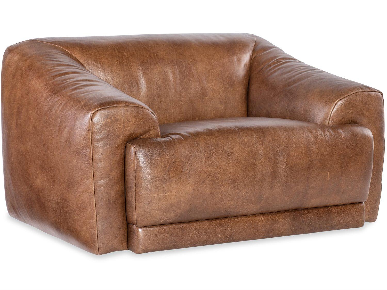 Luxecor Heritage Fleetwood Brown Leather Accent Chair