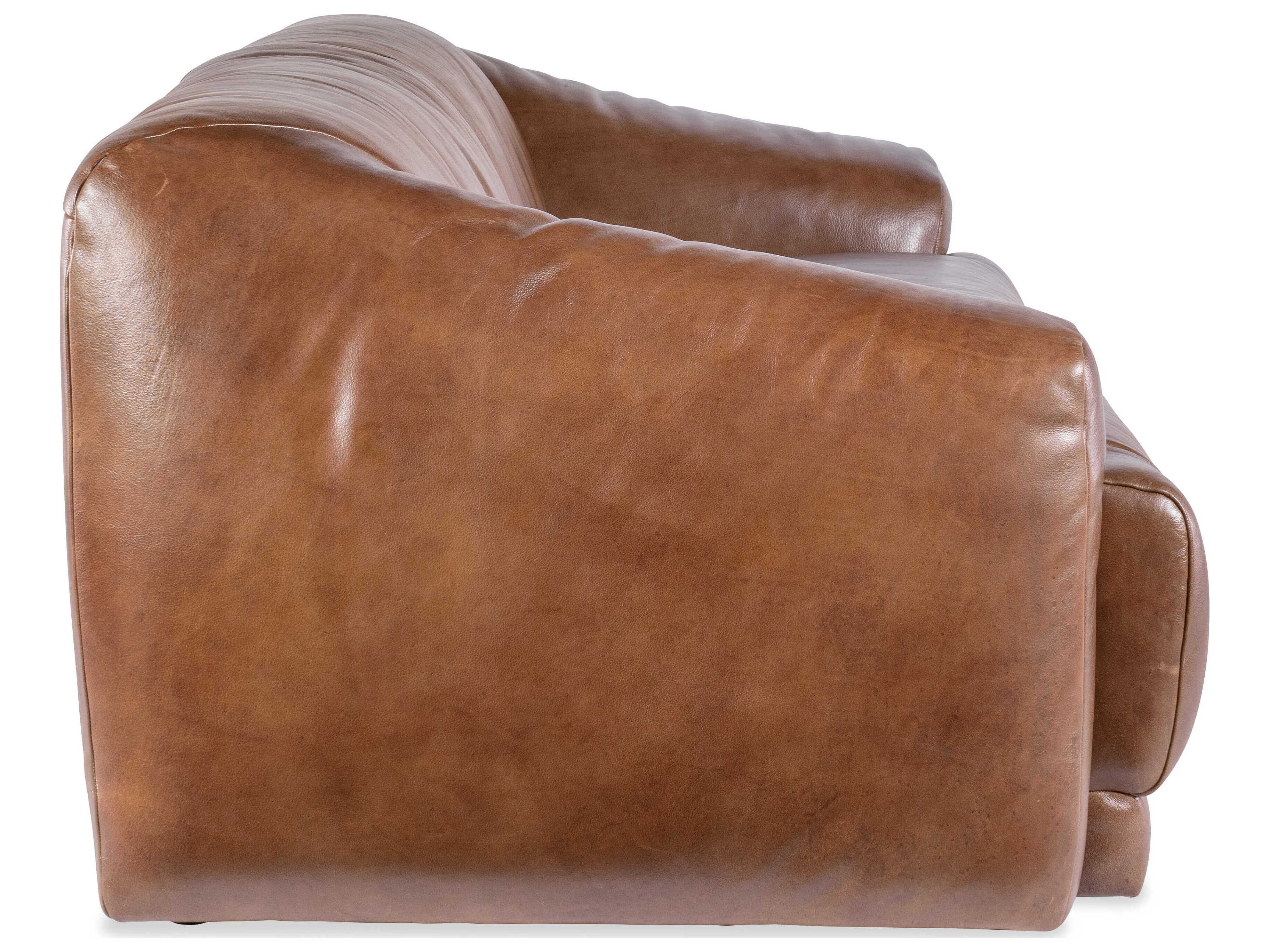 Hooker Furniture Ss Fleetwood Brown Leather Sofa