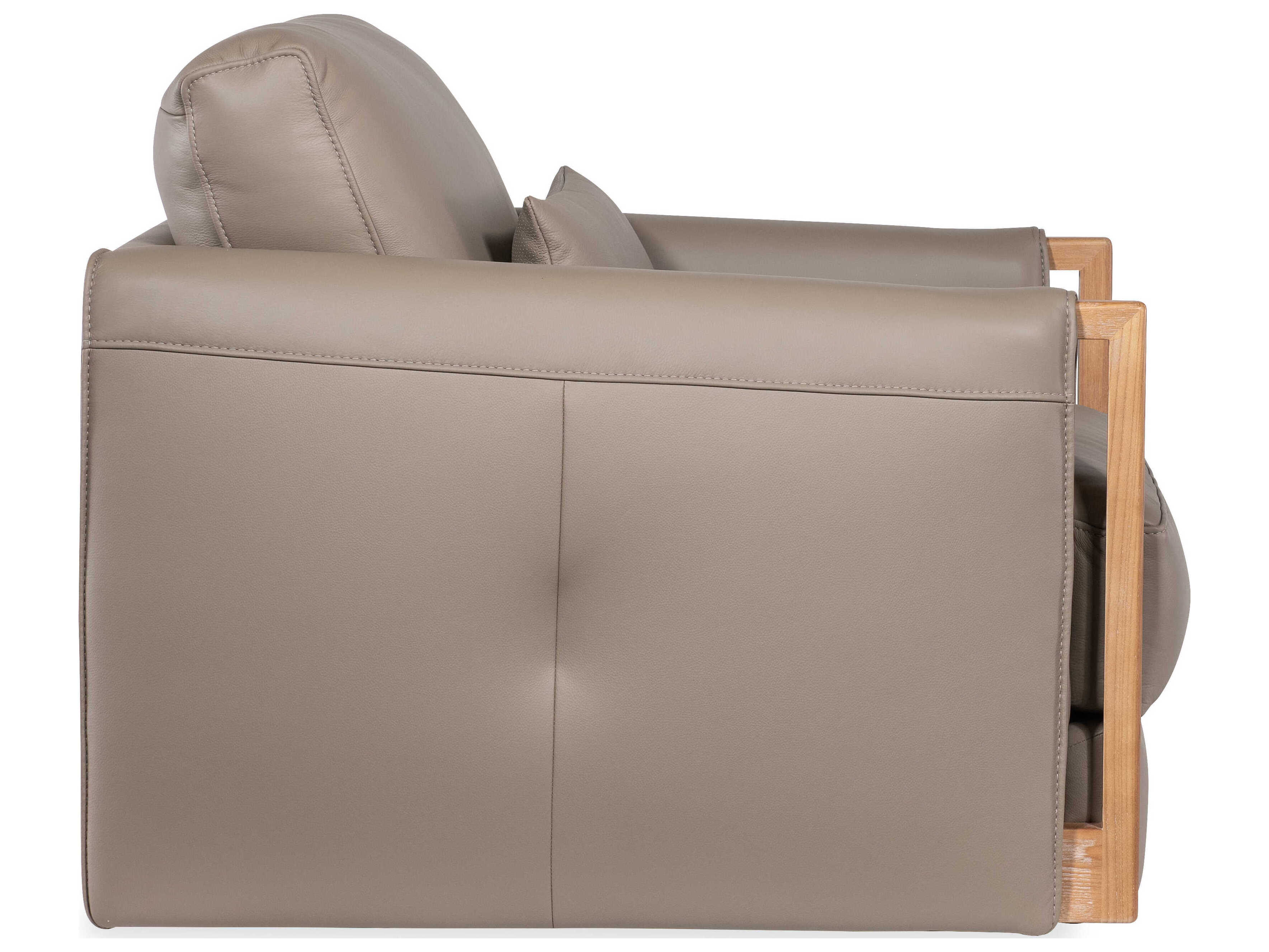 Hooker Furniture Ss Meridian Swivel Gray Leather Accent Chair