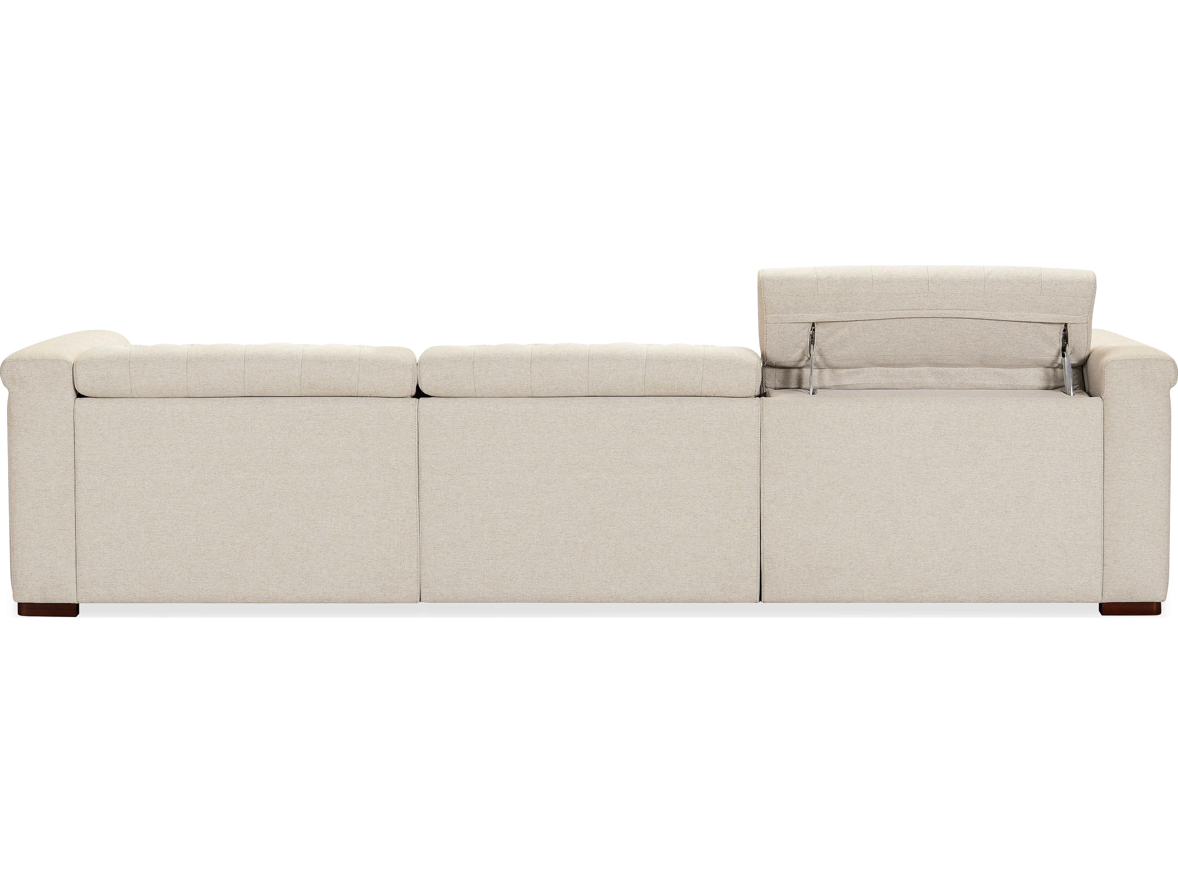 Hooker Furniture Ss Dark Wood Beige Upholstered Sofa