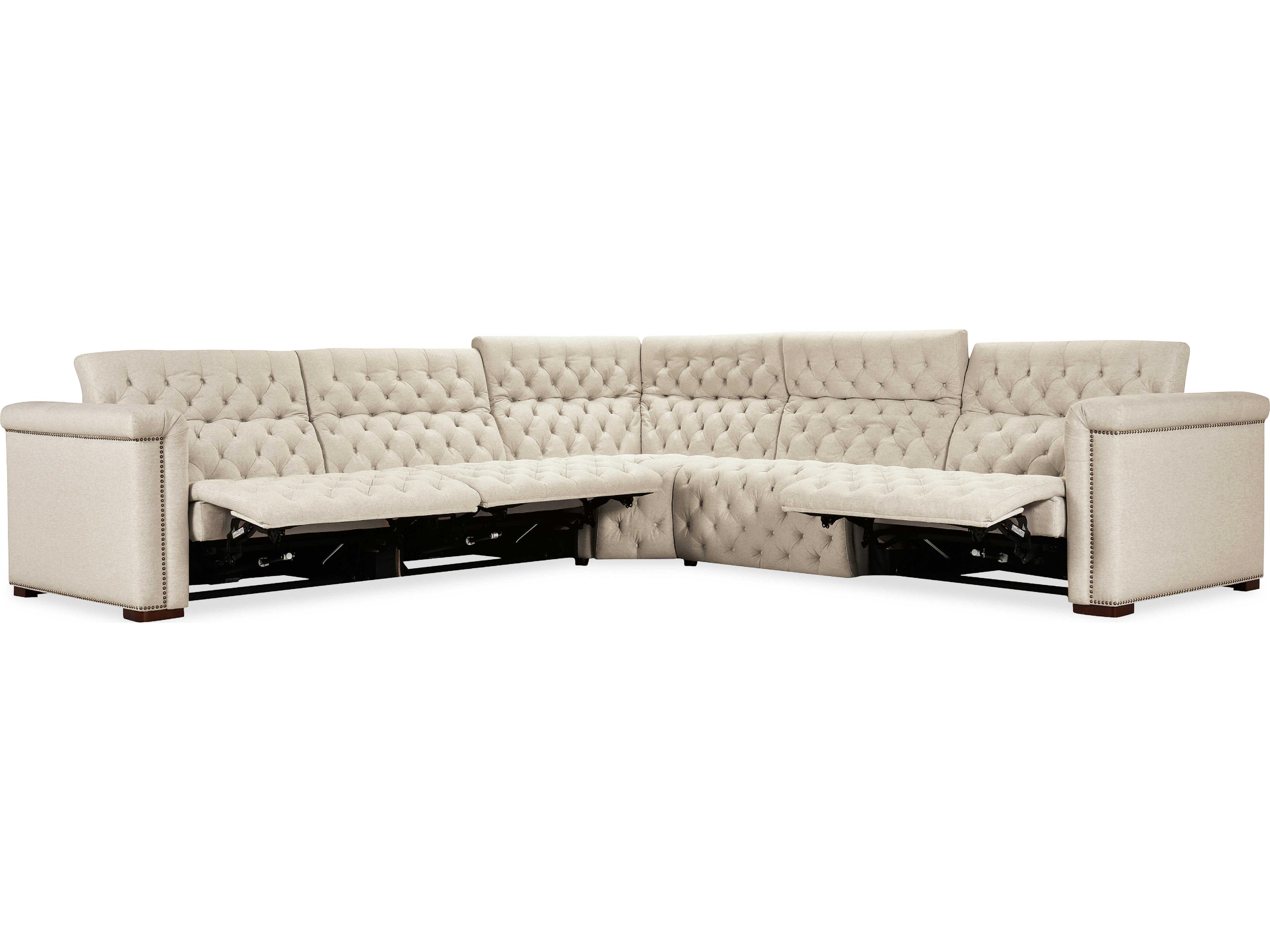 Hooker Furniture Ss Beige Faux Leather Sectional Sofa