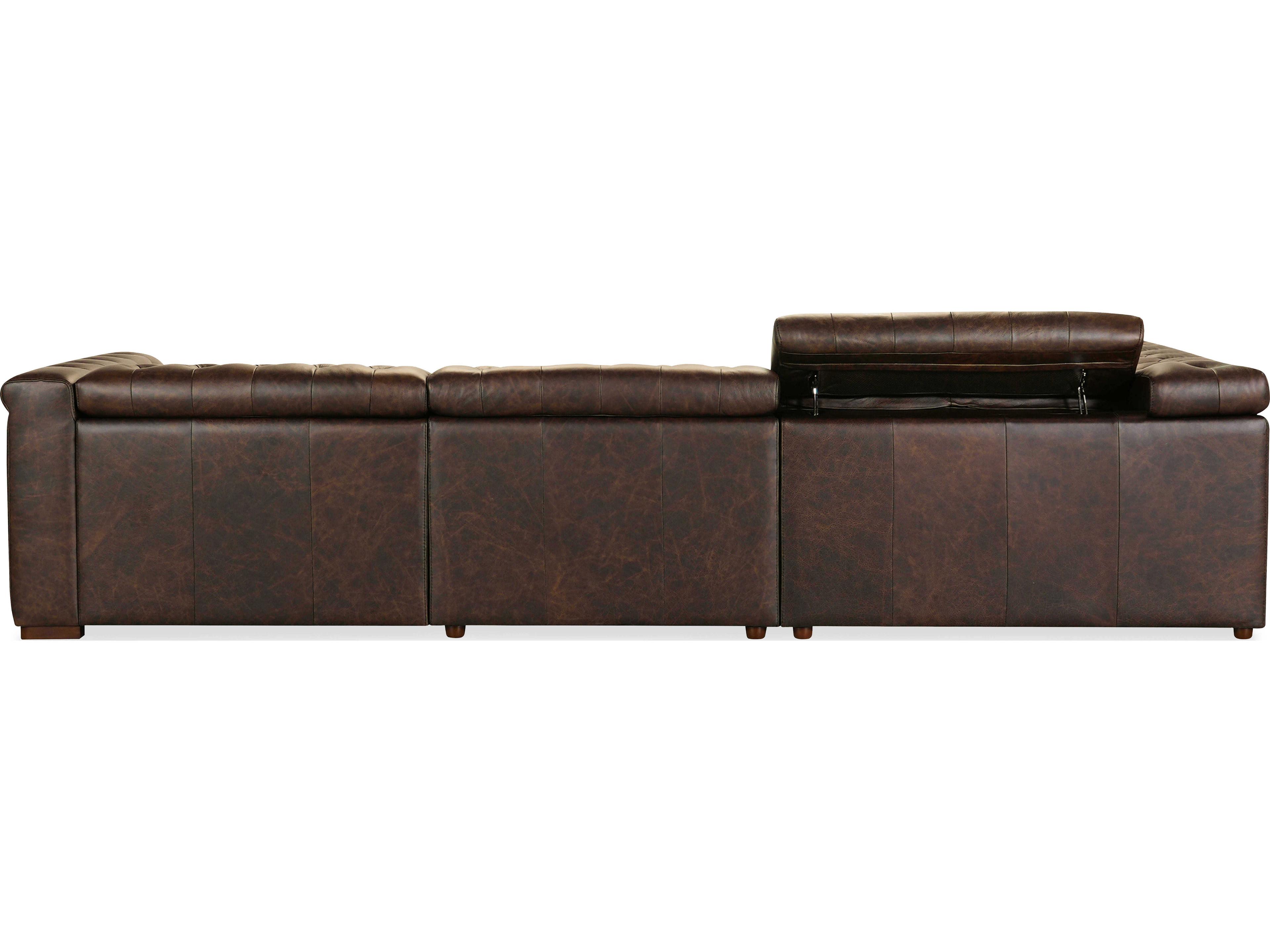 Hooker Furniture Ss Brown Leather Sectional Sofa