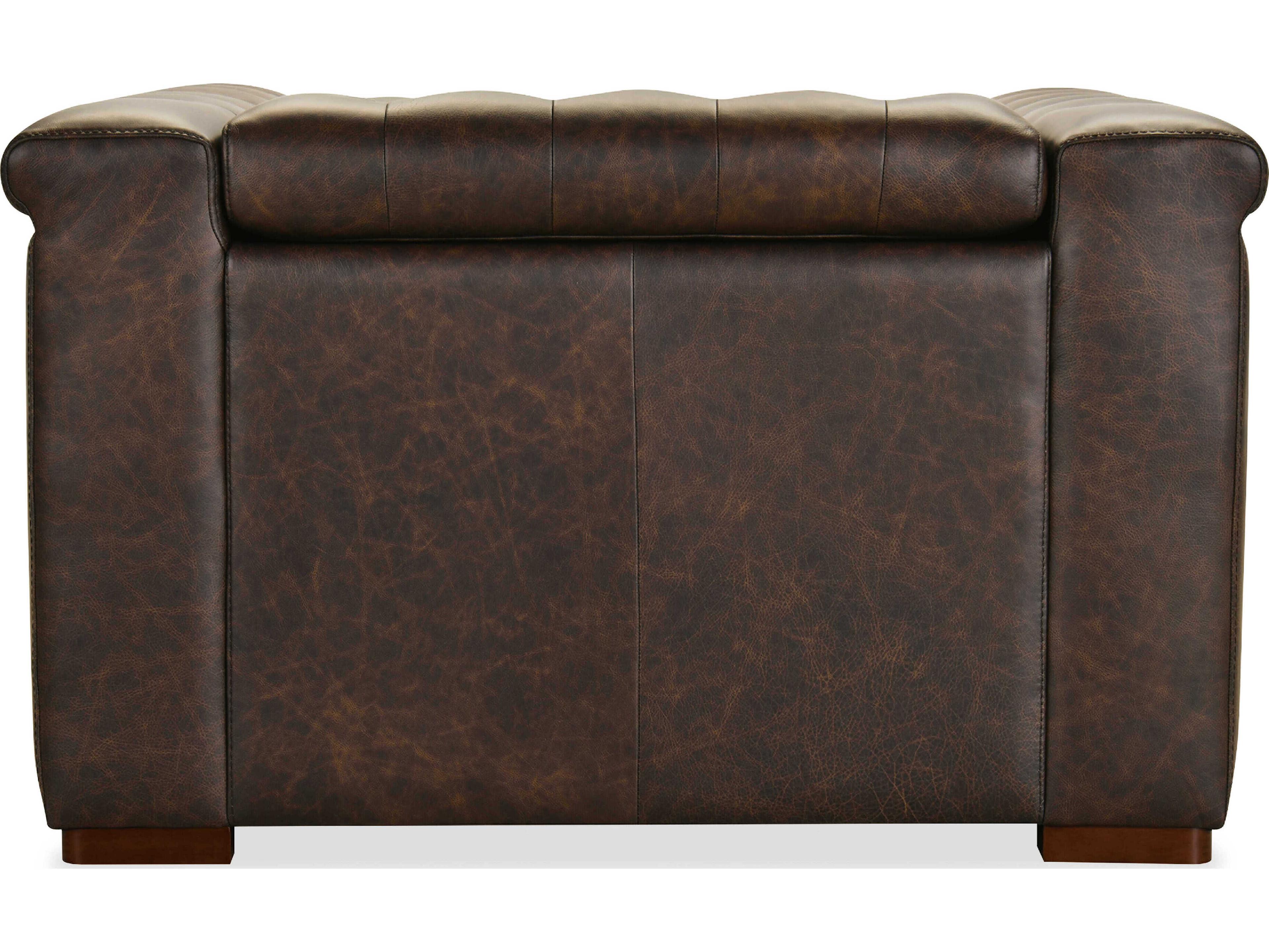 Hooker Furniture Ss Dark Wood Brown Leather Recliner