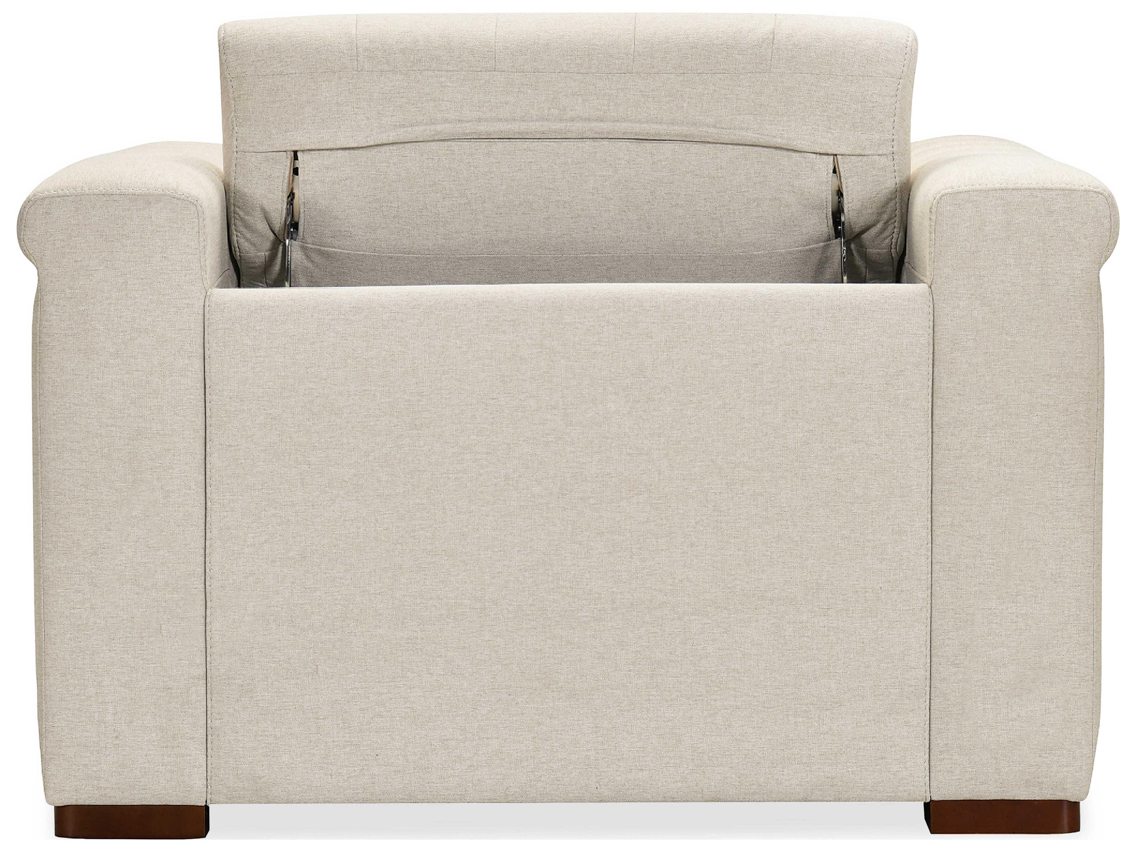 Hooker Furniture Ss Dark Wood Beige Upholstered Recliner