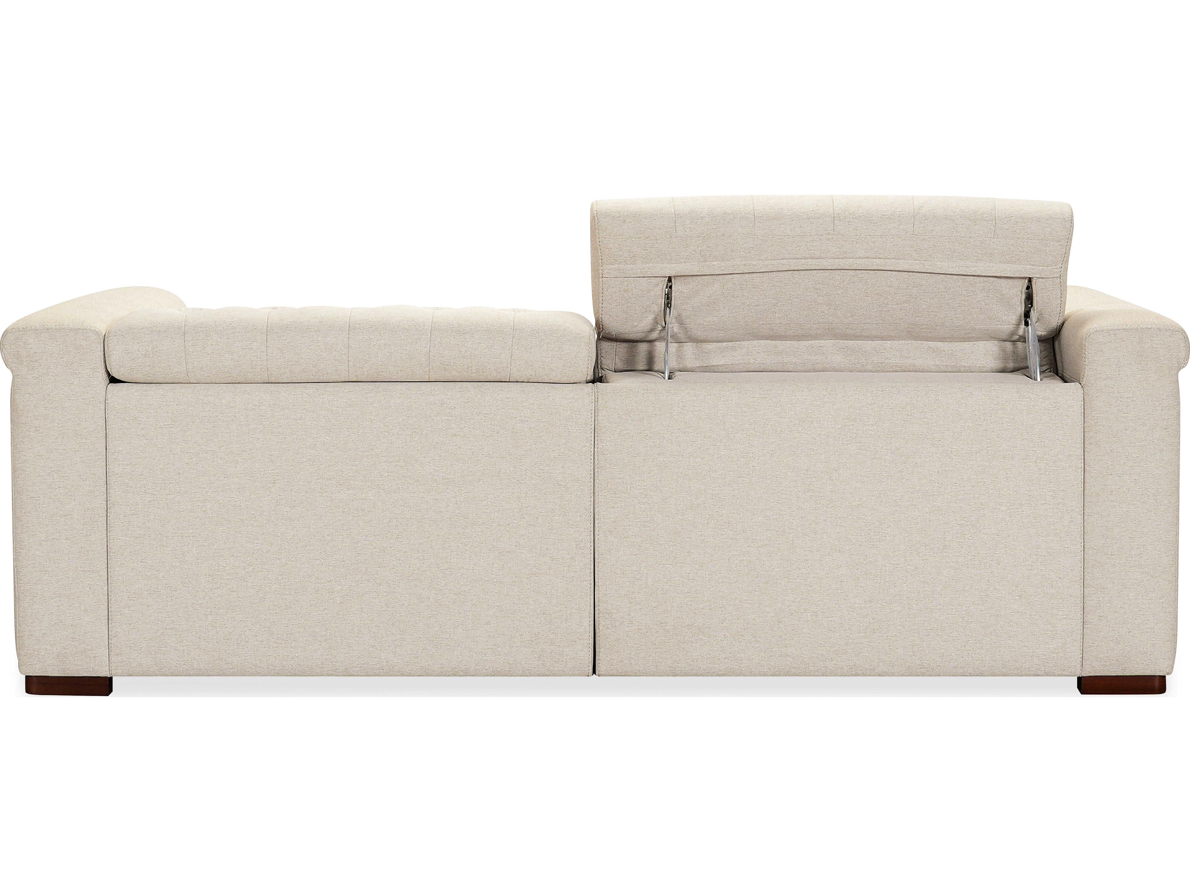 Luxecor Heritage Dark Wood Beige Upholstered Sofa