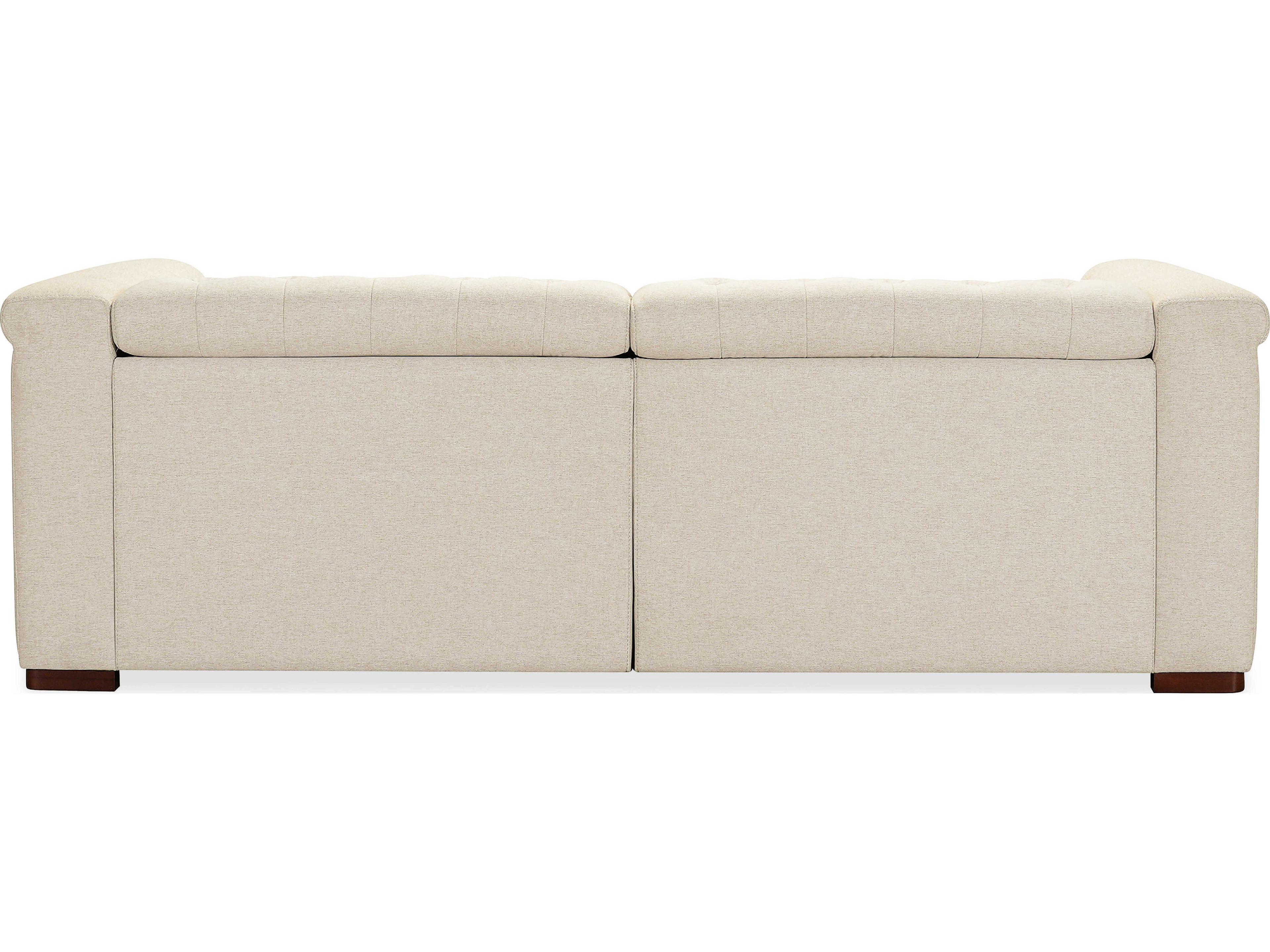 Luxecor Heritage Dark Wood Beige Upholstered Sofa
