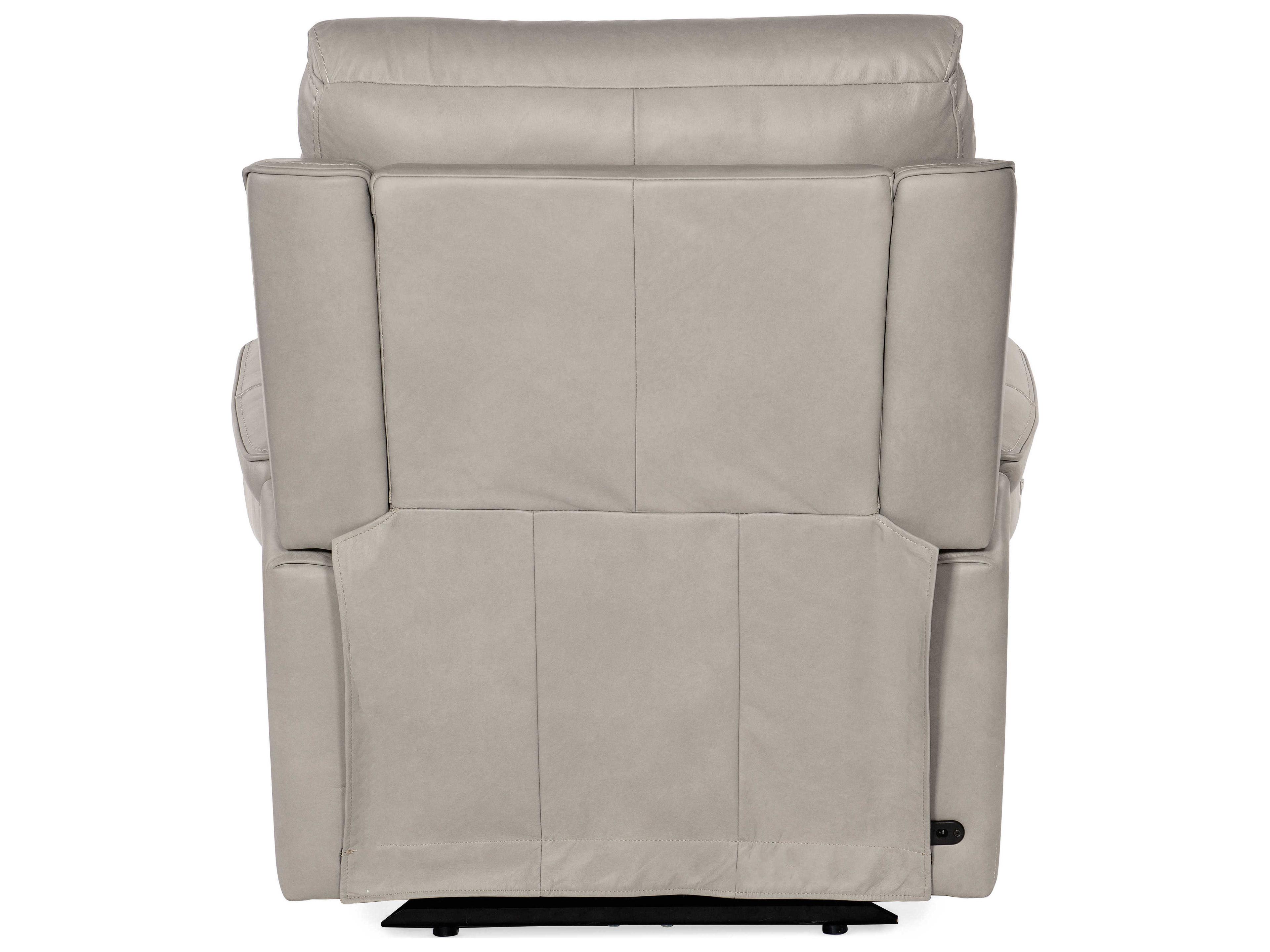 Hooker Furniture Lyra Zero Gravity Power Sahara Ash Gray Leather Recliner with Headrest