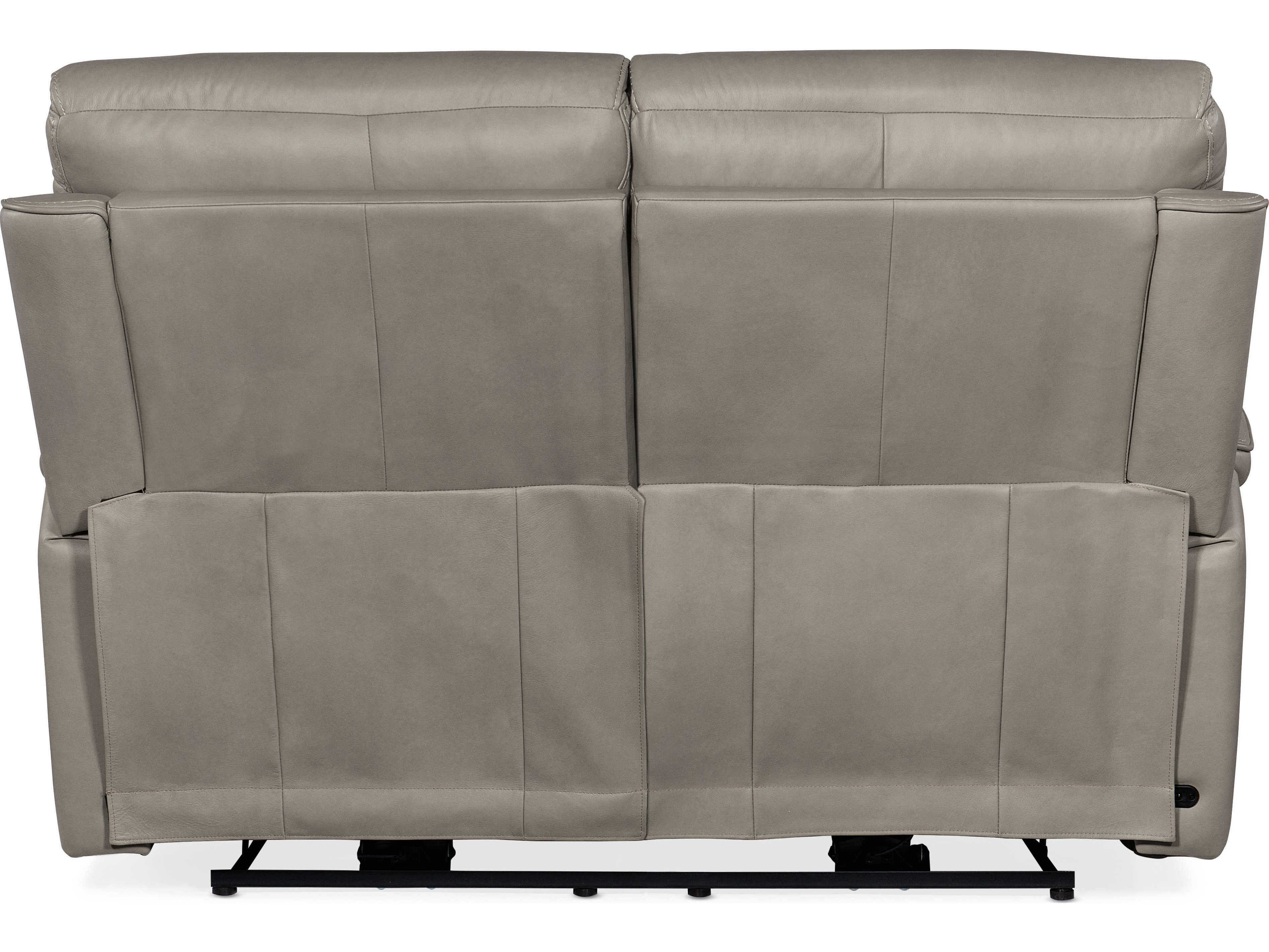 Hooker Furniture Lyra Zero Gravity Power Sahara Ash Gray Leather Loveseat with Headrest