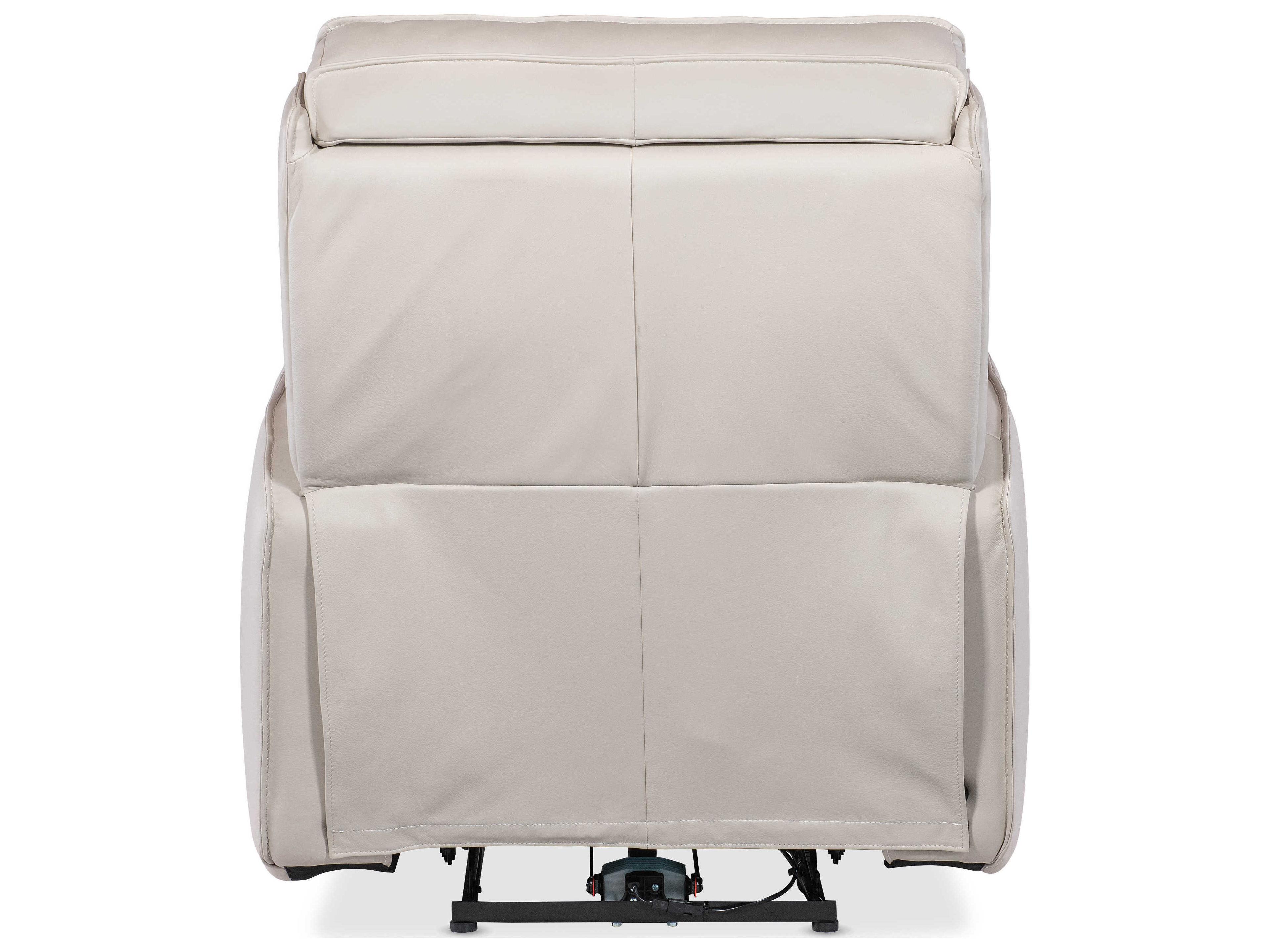 Hooker Furniture Miles Oslo Antelope White Leather Zero Gravity Power Recliner with Power Headrest