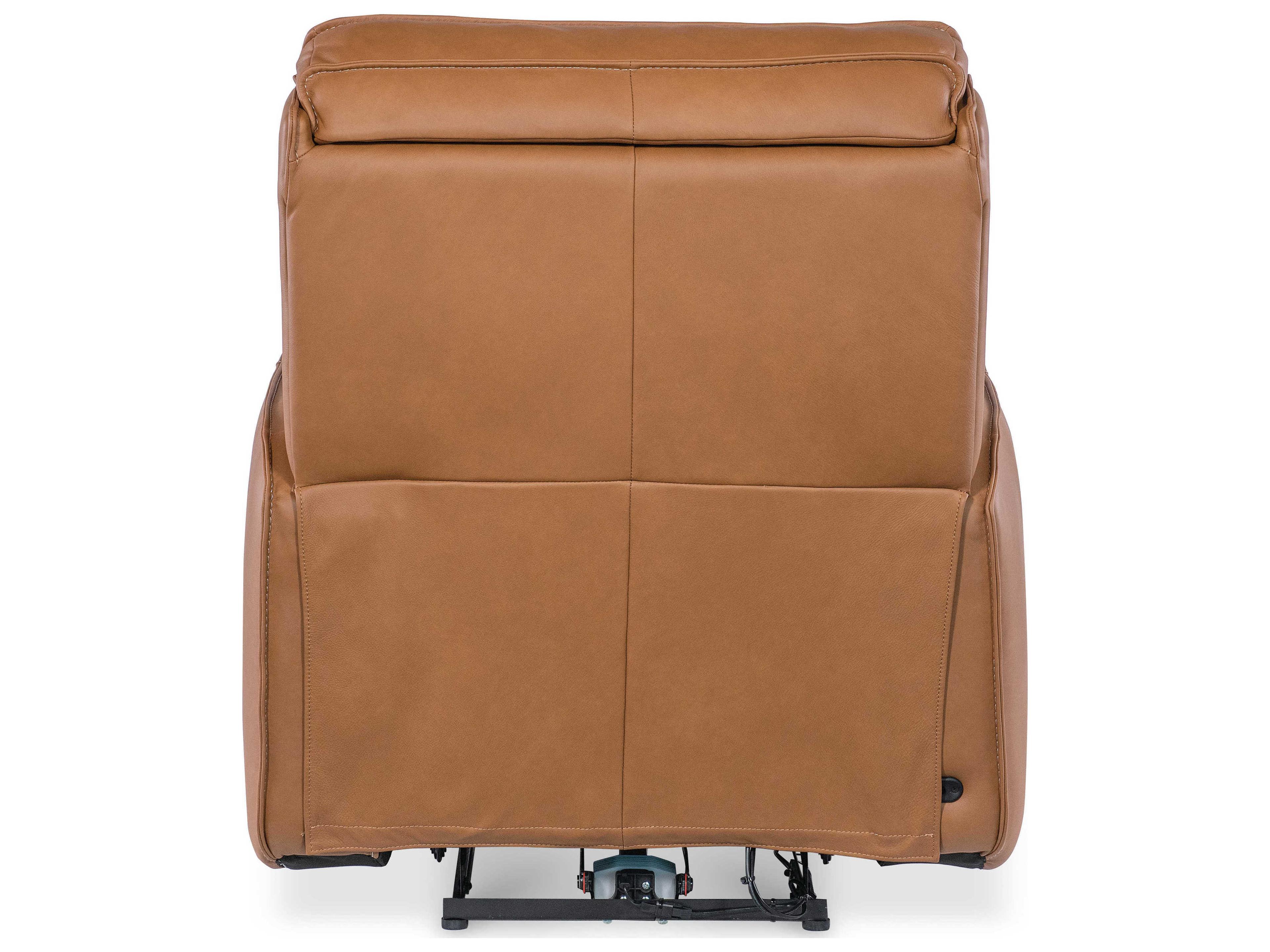 Hooker Furniture Miles Oslo Antelope Brown Leather Zero Gravity Power Recliner with Power Headrest