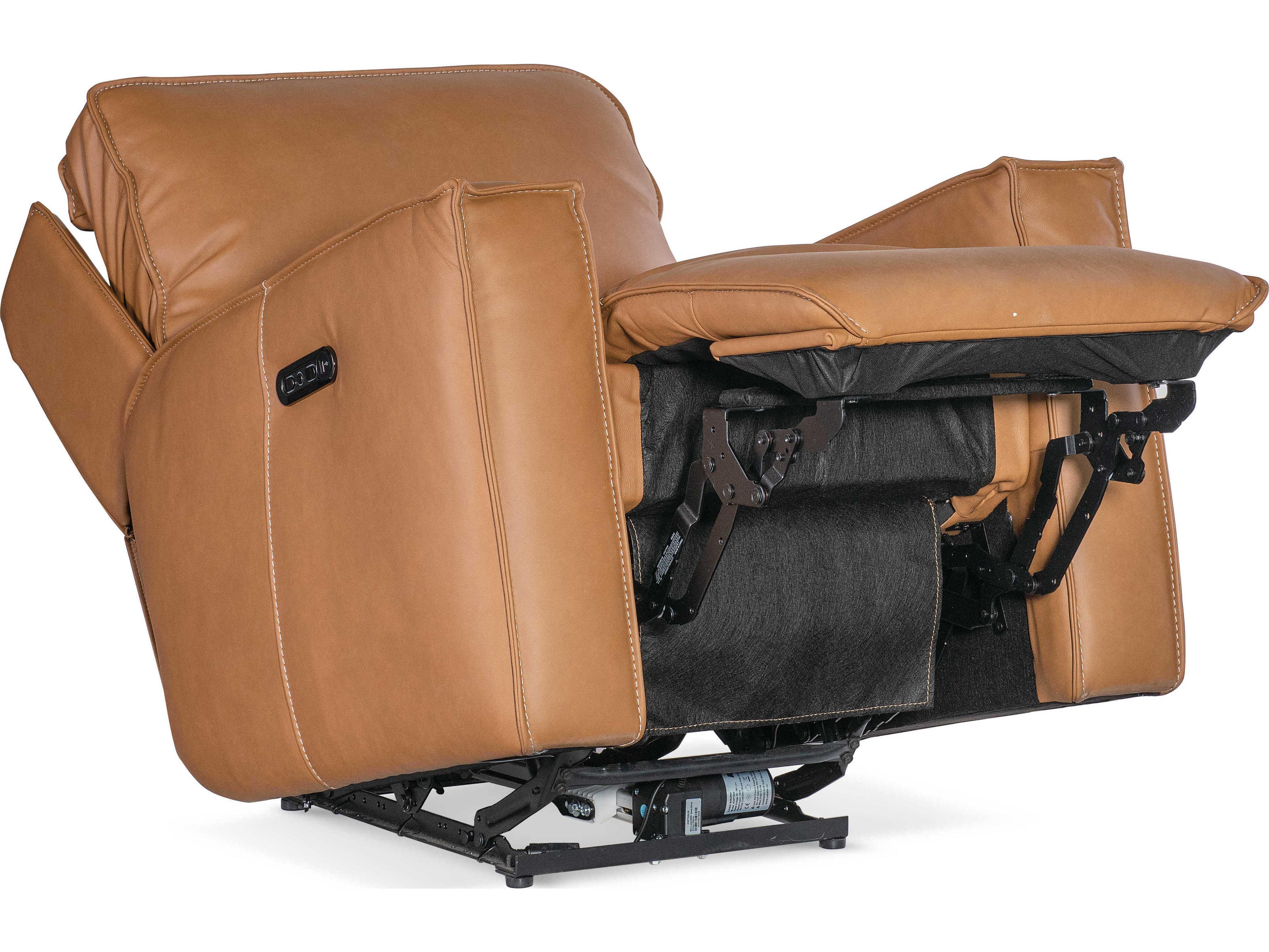 Hooker Furniture Miles Oslo Antelope Brown Leather Zero Gravity Power Recliner with Power Headrest
