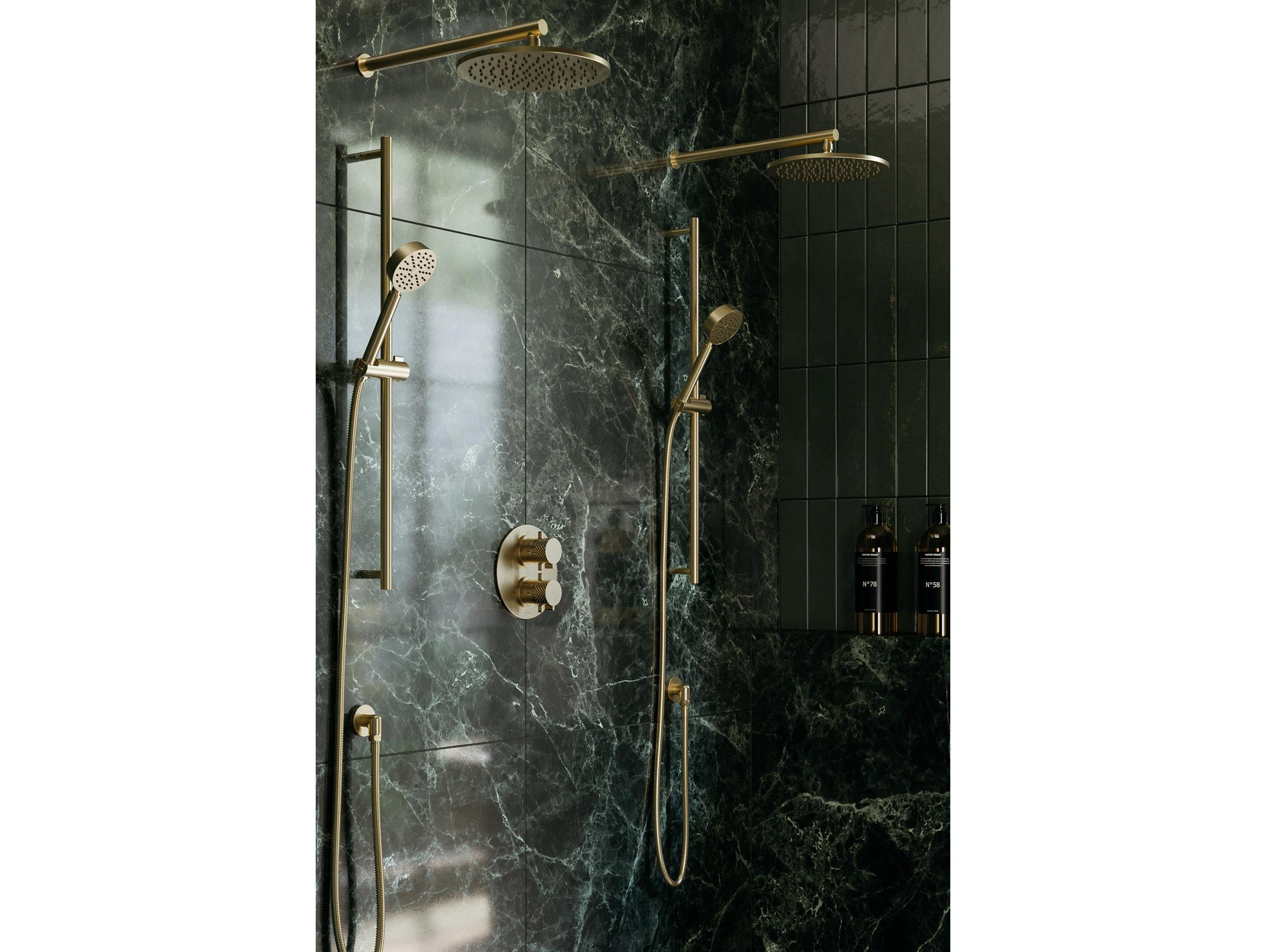Rohl Antique Gold Handshower Set With 31" Slide Bar and Single Function Handshower