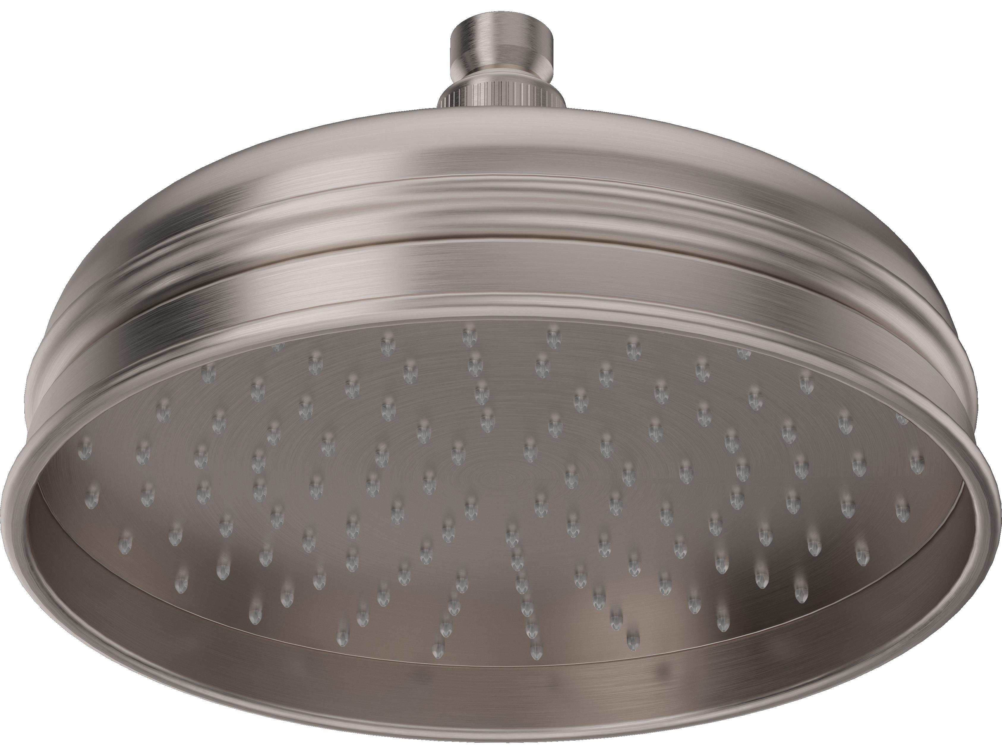 Rohl Satin Nickel Showerhead With Easy Clean Anti-Cal Spray Pattern 