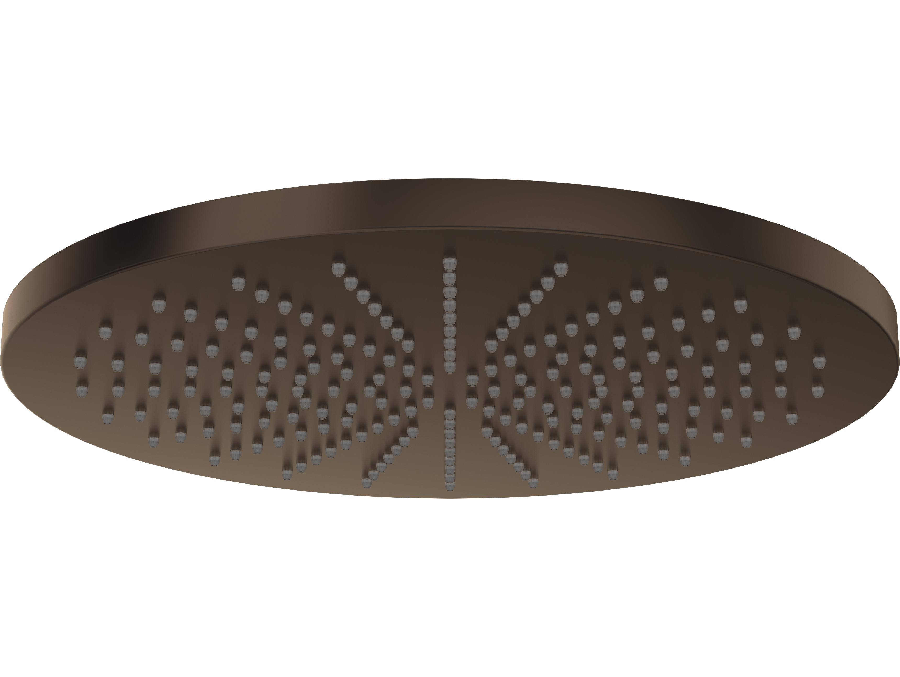 Rohl 12" Tuscan Brass Showerhead Made Of Brass With Easy Clean Anti-Cal Spray Pattern 