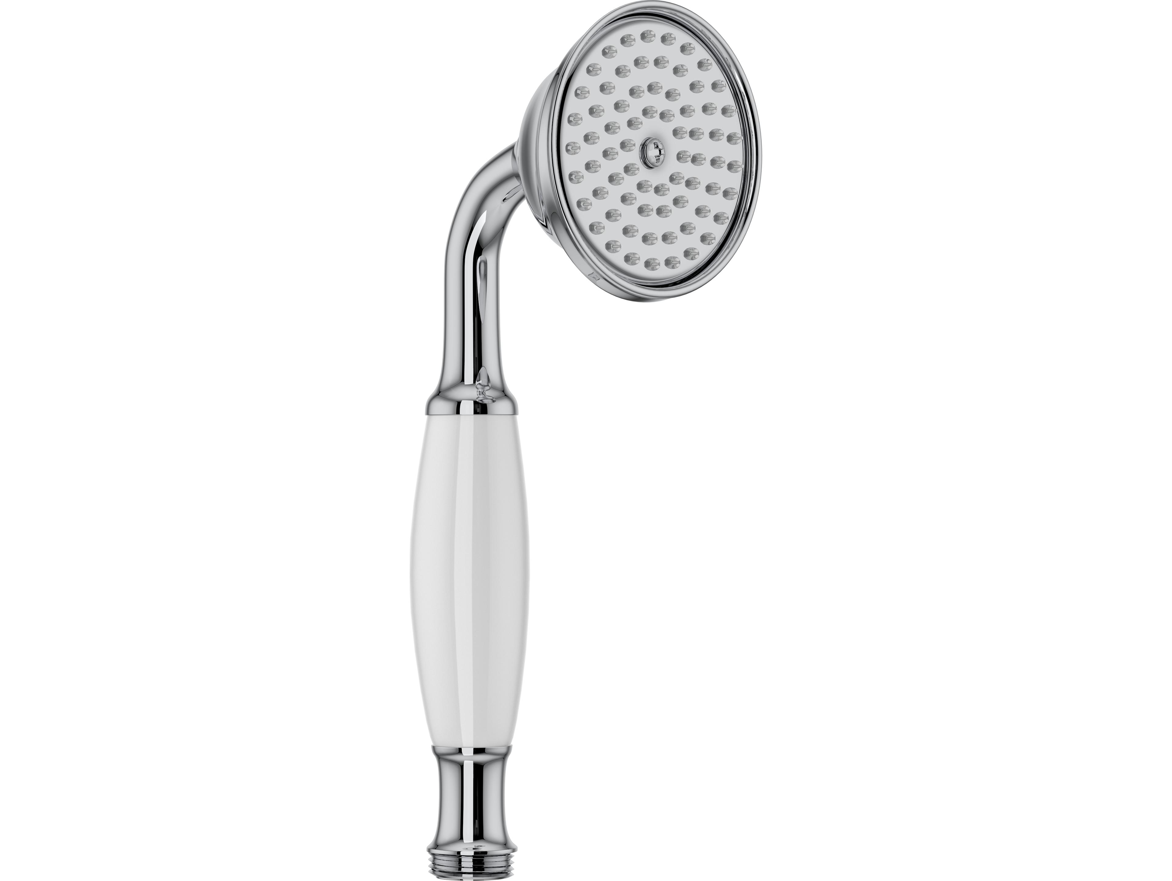 Rohl Polished Chrome Single Function Straight Handshower With Easy Clean Anti-Cal Spray Pattern 