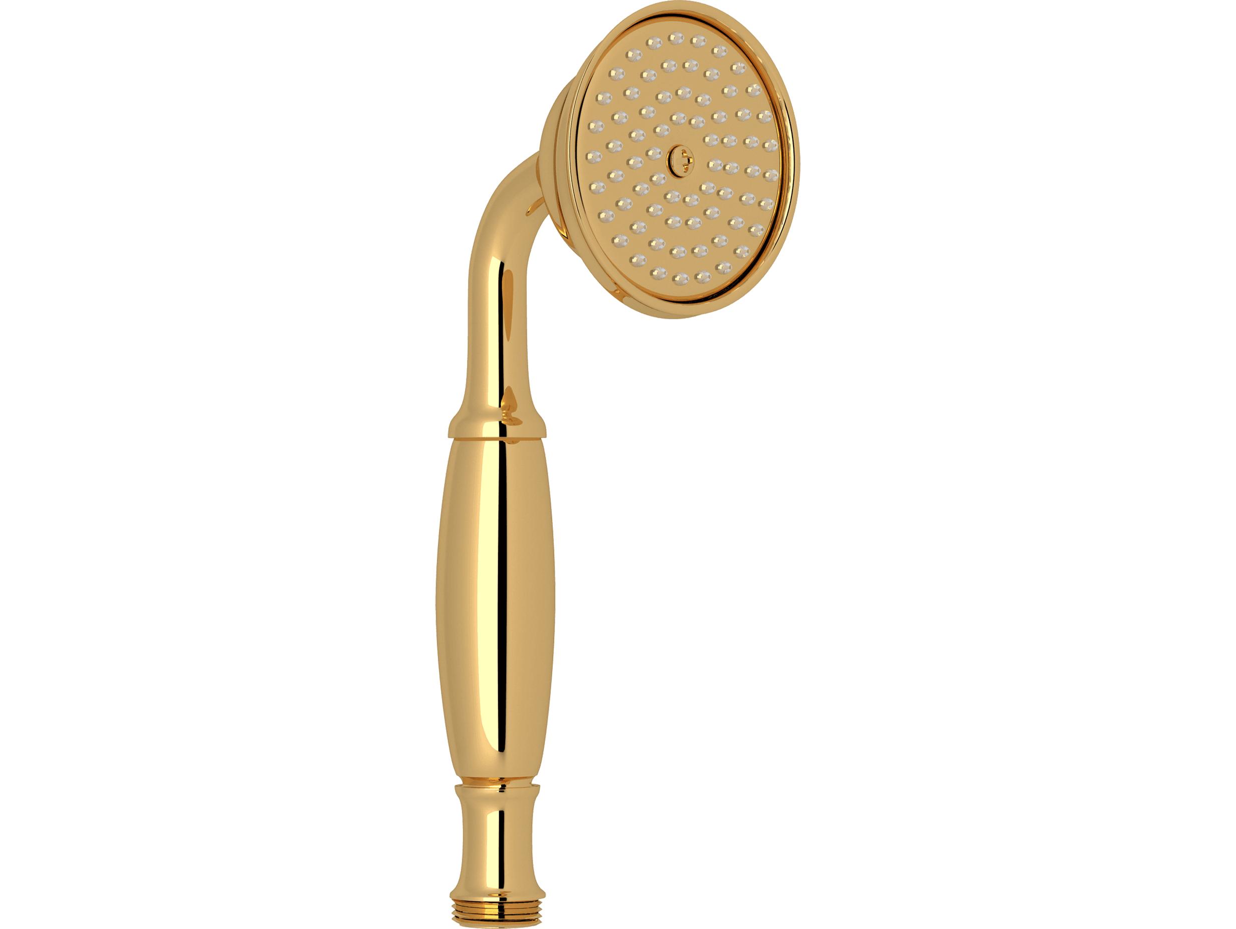 Rohl Italian Brass Straight Handshower With Easy Clean Anti-Cal Spray Pattern 