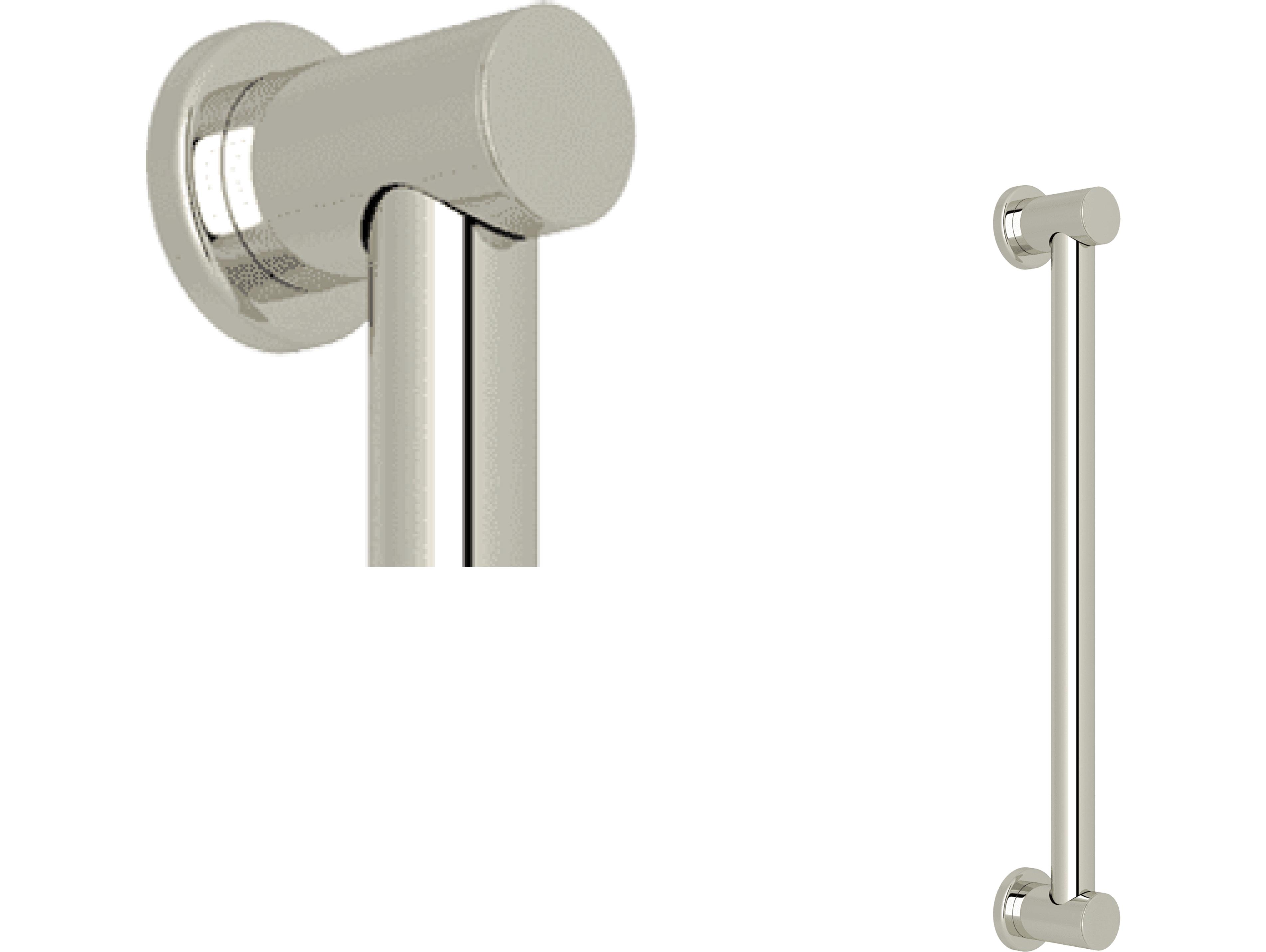Rohl Lombardia Decorative Grab Bar In Polished Nickel