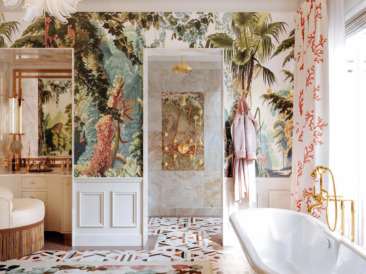 Rohl Shower Arm In Italian Brass