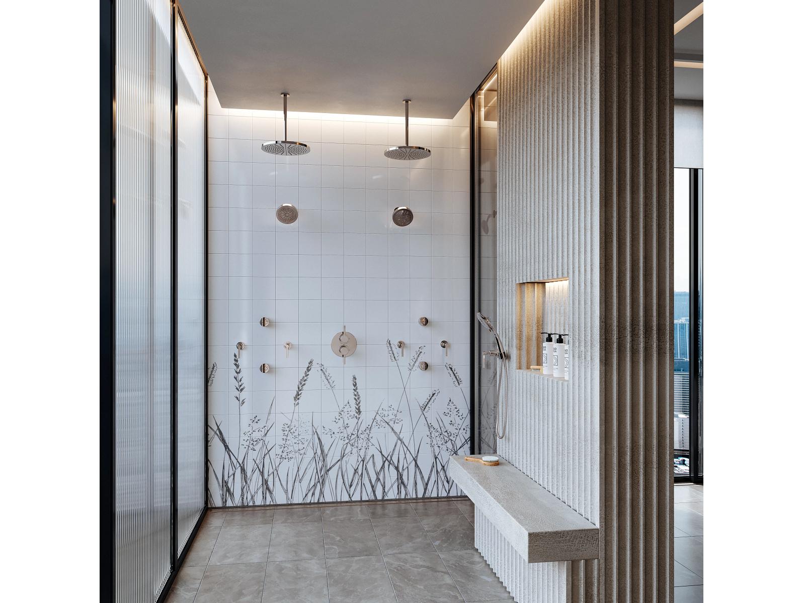 Rohl 5" Polished Nickel 3-Function Handshower