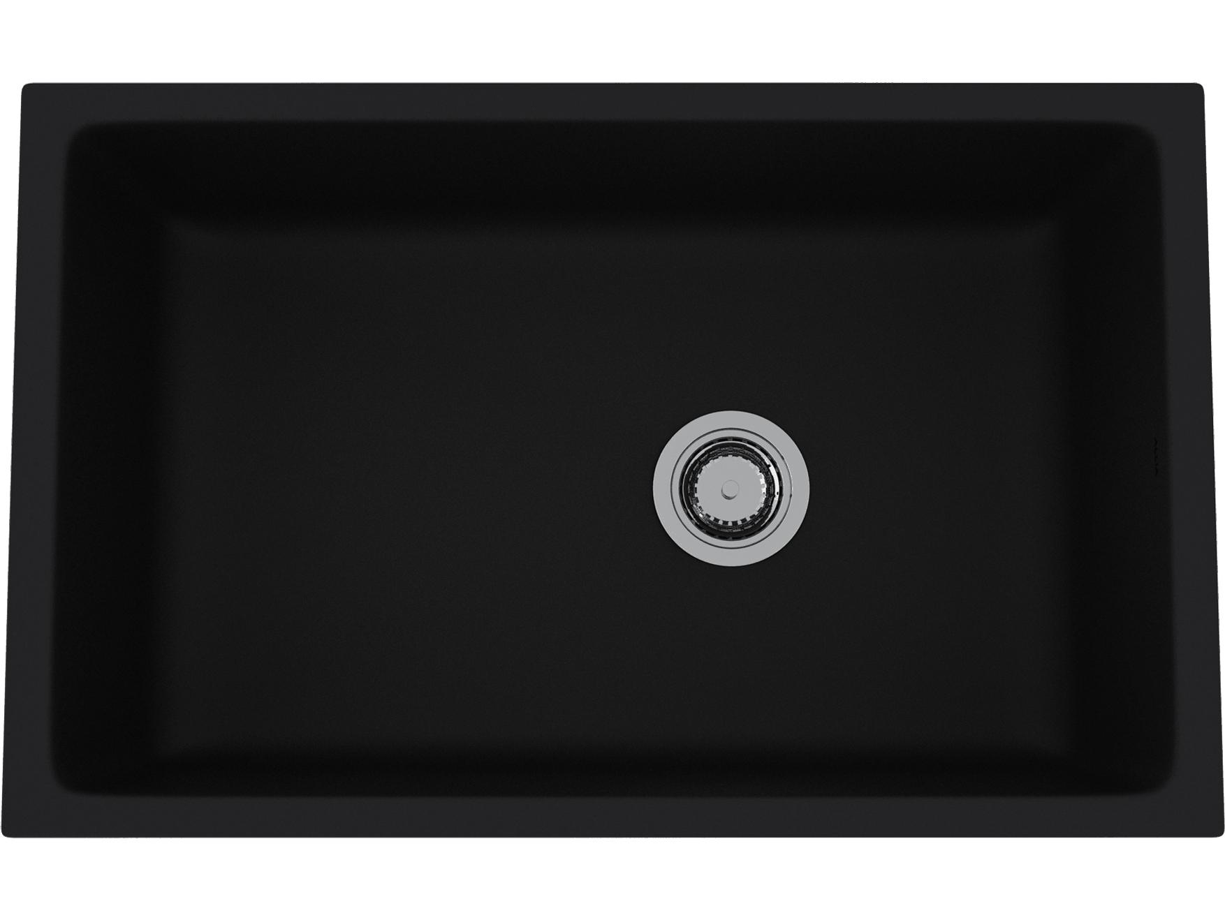 Rohl Allia 31 Single Bowl Undermount Fireclay Kitchen Sink In Matte Black