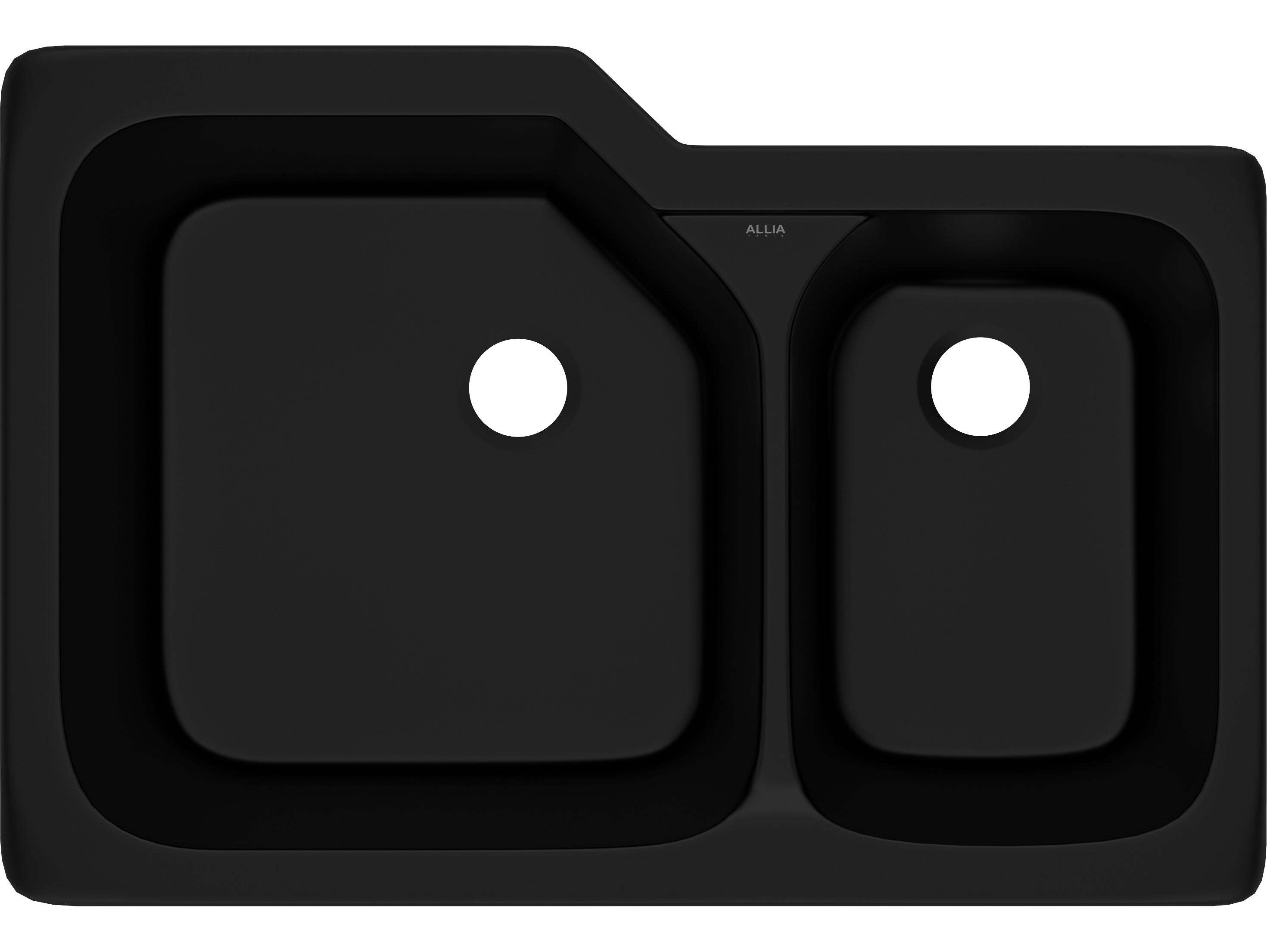 Rohl Allia Matte Black 1 1/2 Bowl Undermount Only Kitchen Sink