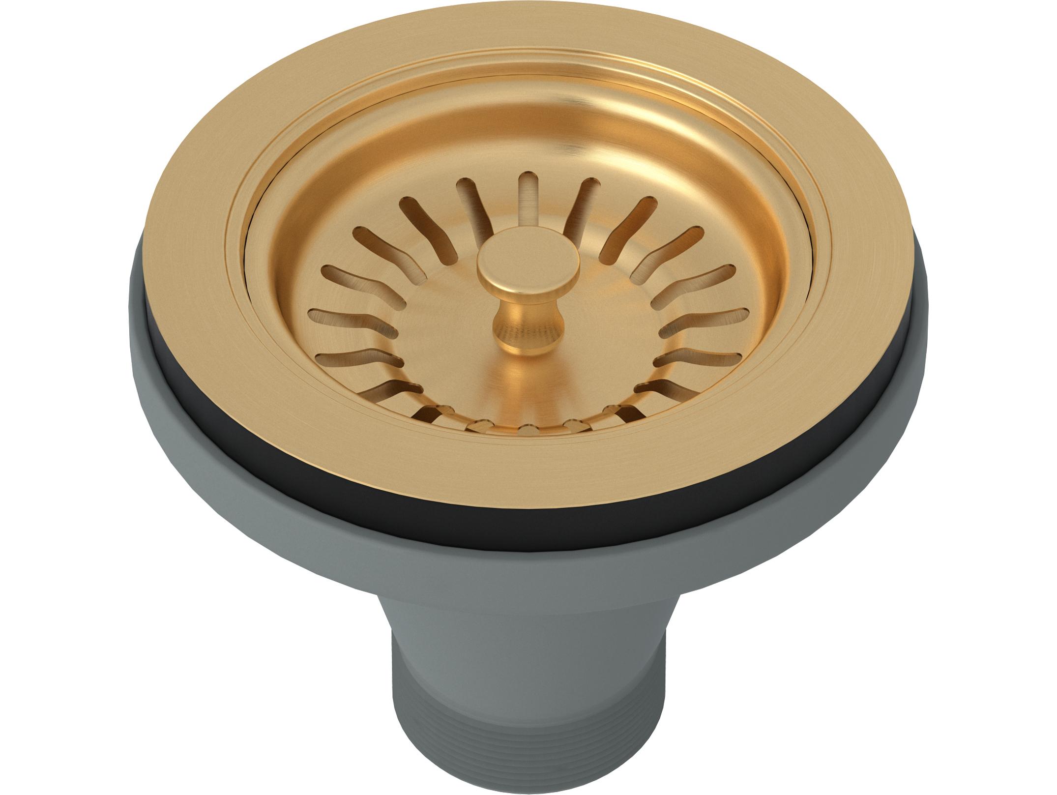 Rohl Satin English Gold Manual Basket Strainer