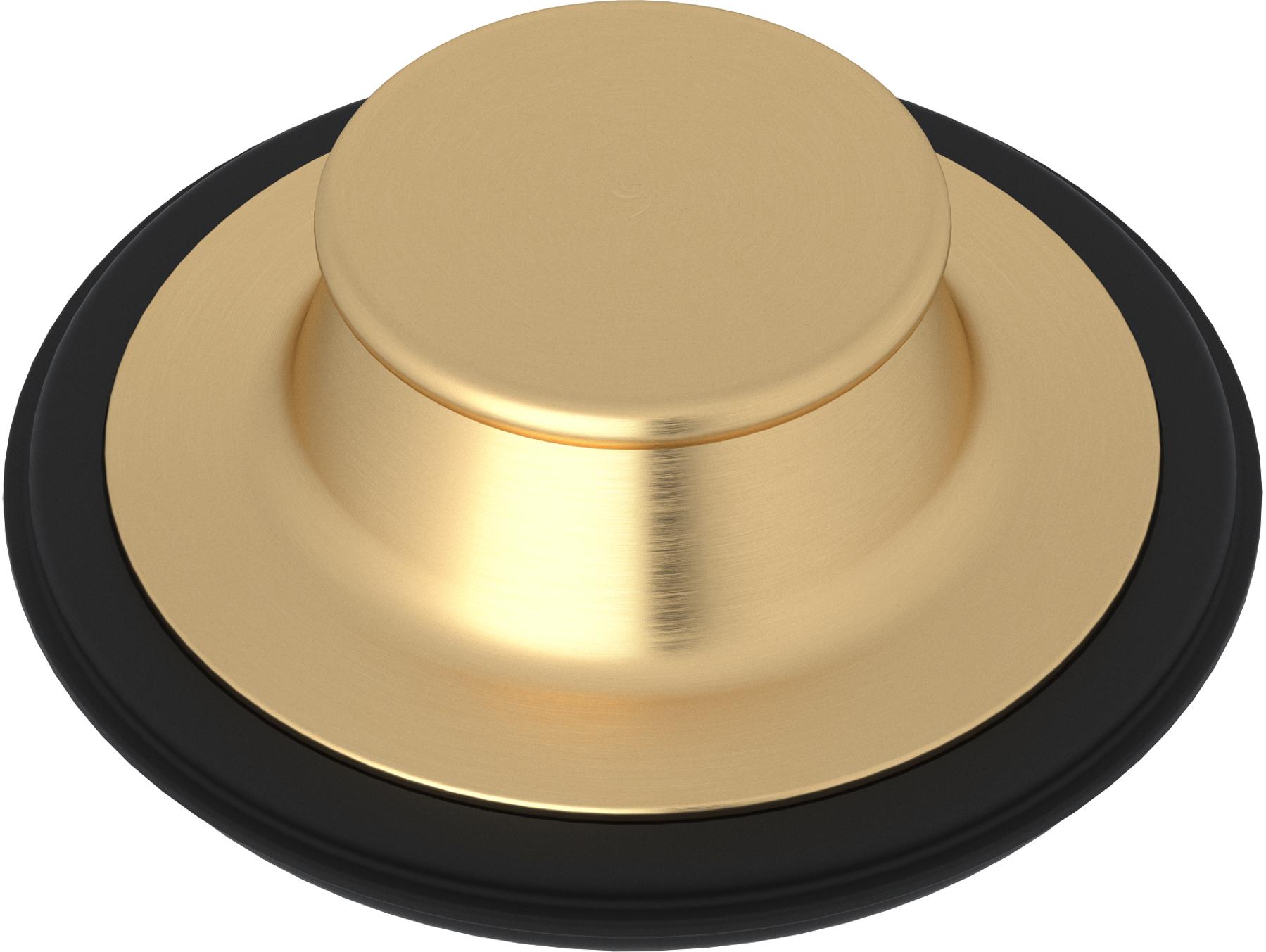 Rohl I.S.E. Disposal Stopper In Satin English Gold With Black Rubber Gasket Or Seal