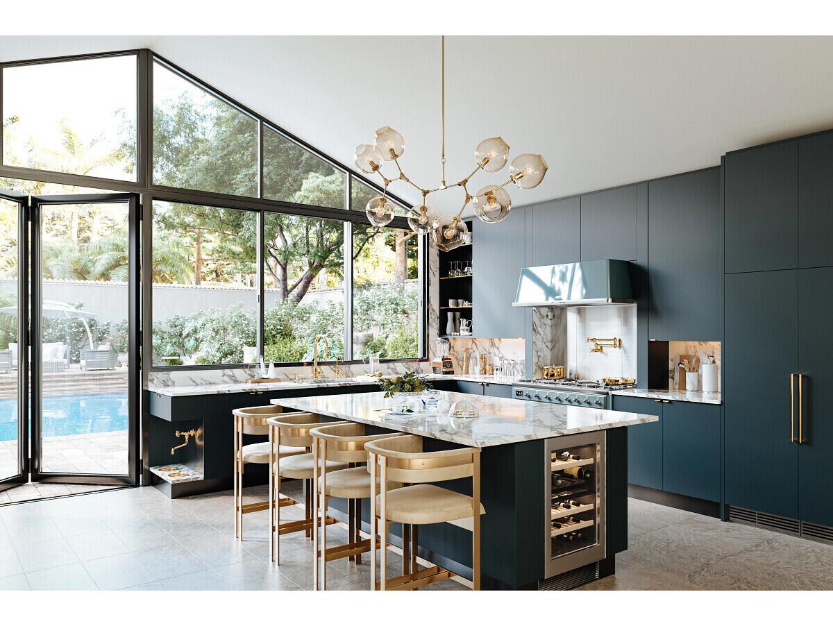 Rohl Italian Brass Kitchen Wall Mounted Pot Filler