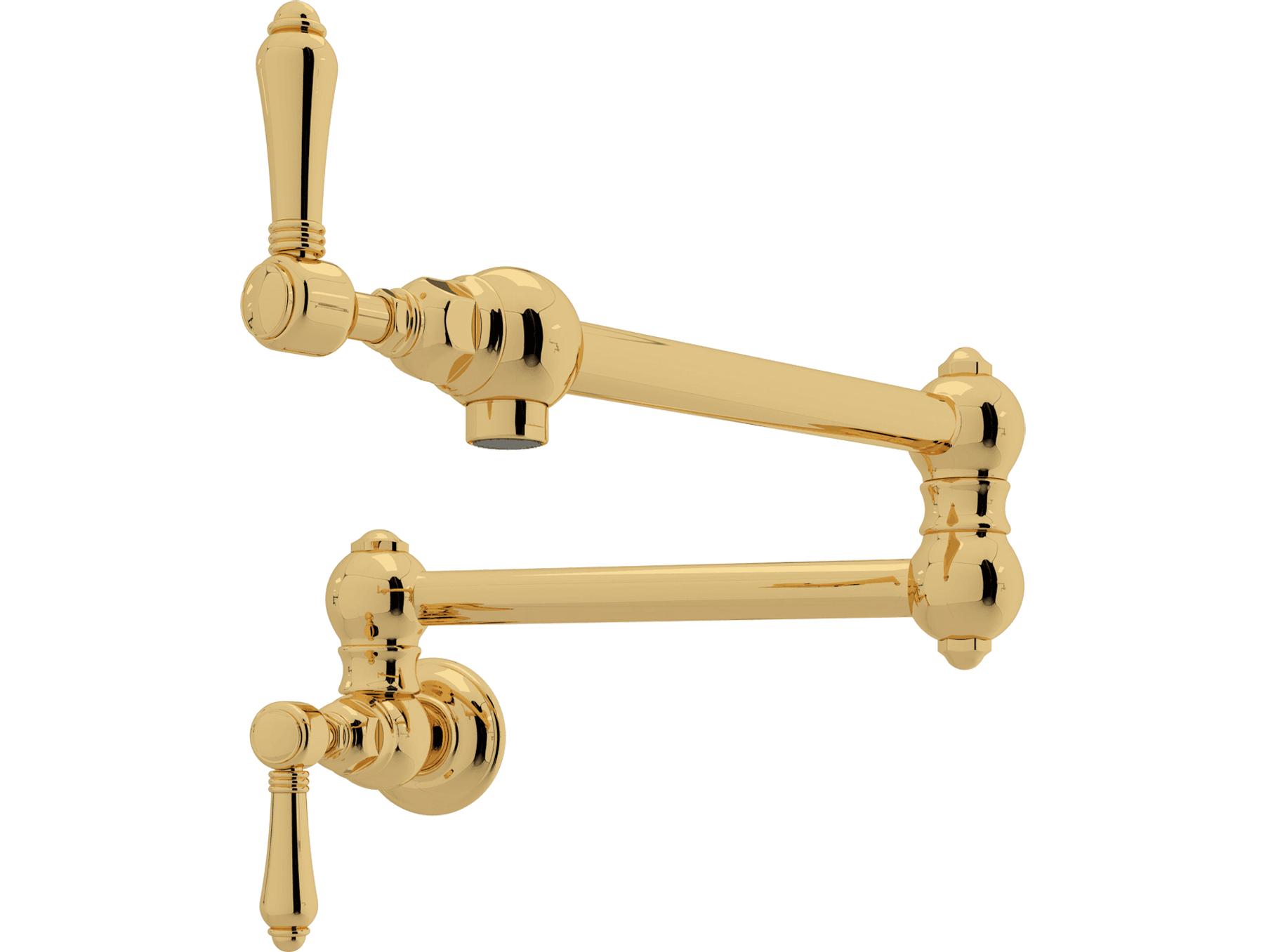 Rohl Italian Brass Kitchen Wall Mounted Swing Arm 