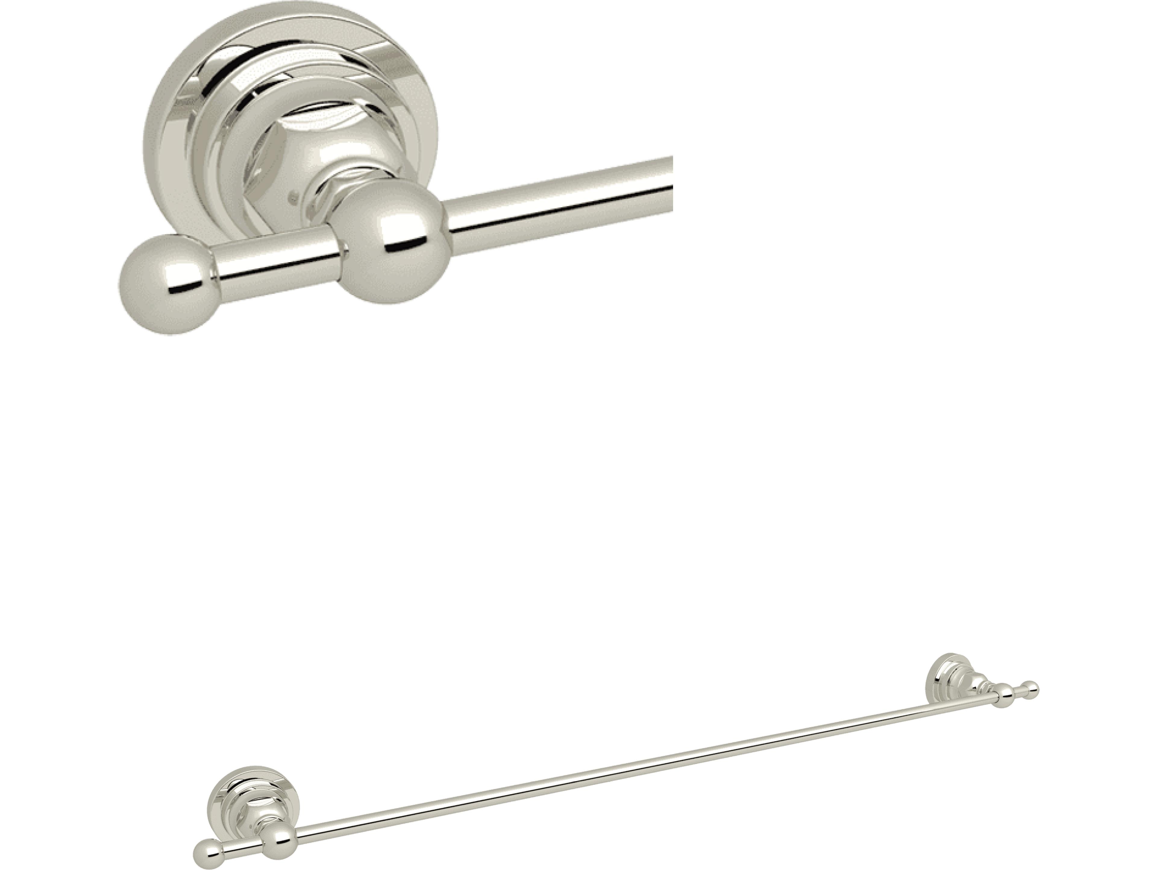Rohl San Giovanni Single Towel Bar Rail In Polished Nickel