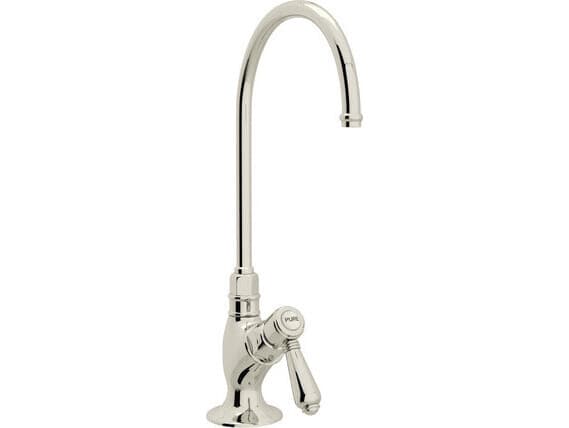 Rohl San Julio Faucet In Polished Nickel With C Spout And Mini Metal Lever Handle