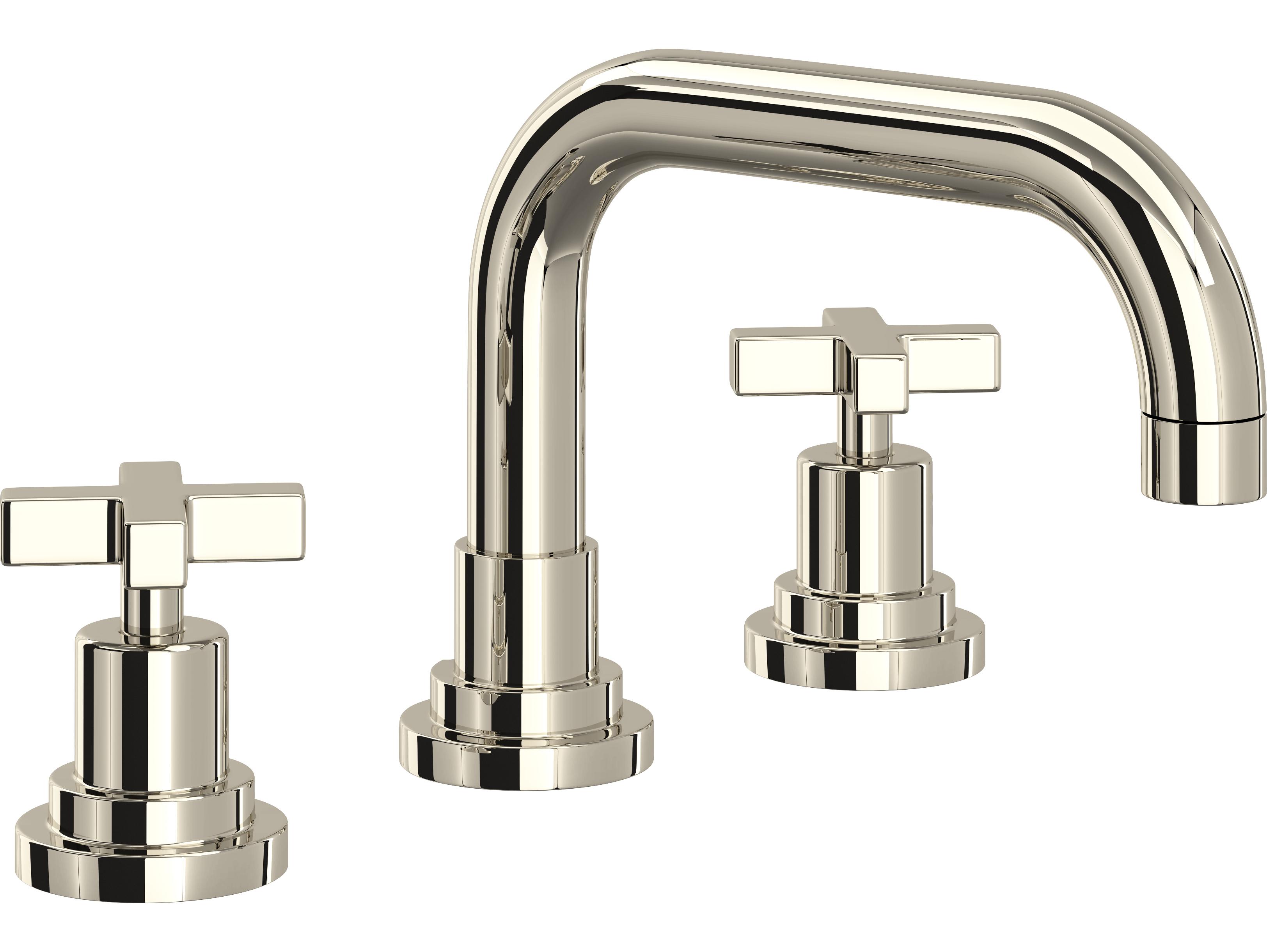Rohl Lombardia Bath Widespread Lavatory Faucet In Polished Nickel 