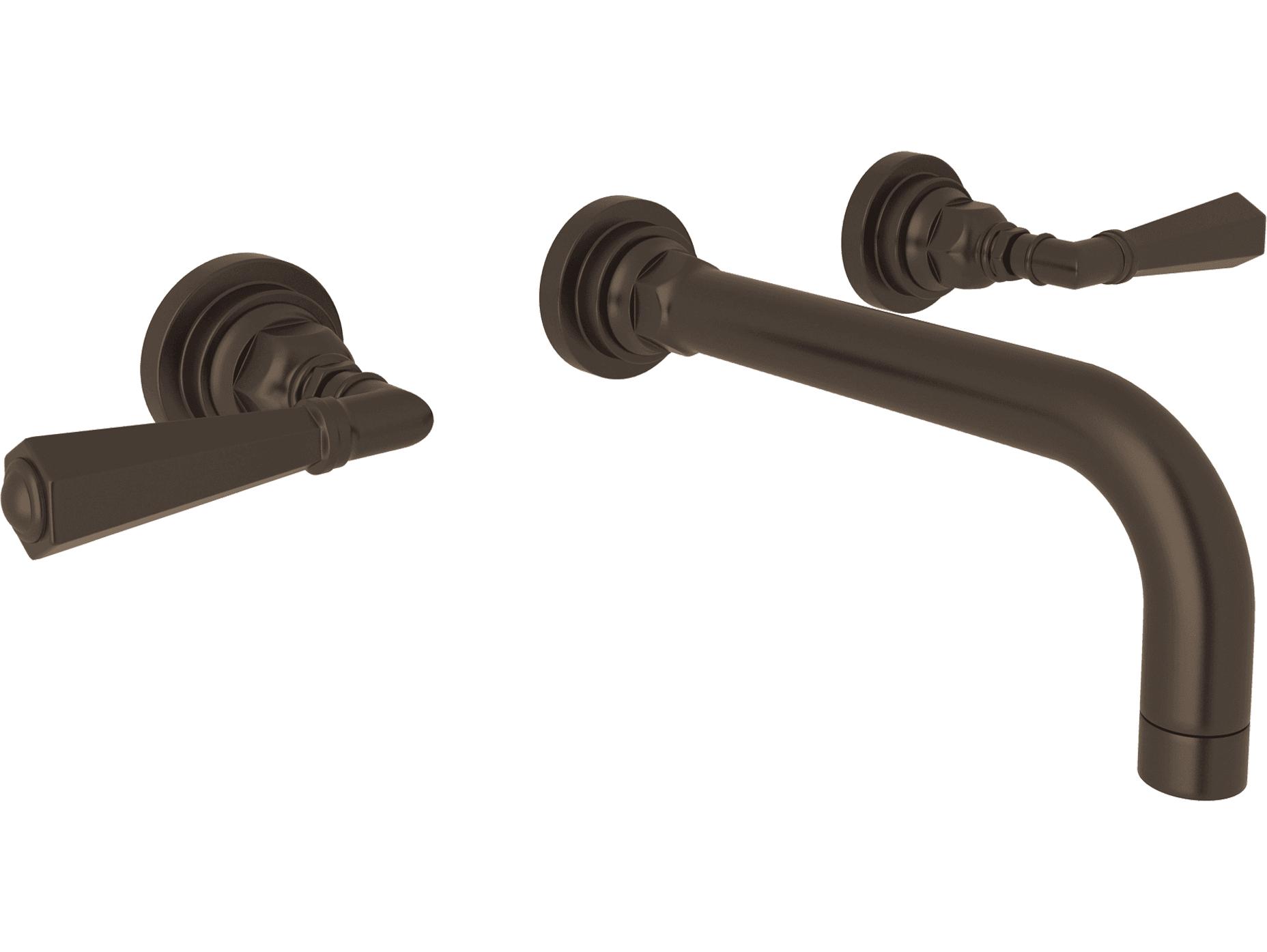 Rohl San Giovanni Trim Set Only With No Rough Valve Body To Wall Mounted Three Hole Widespread Lavatory Faucet Mixer Set 